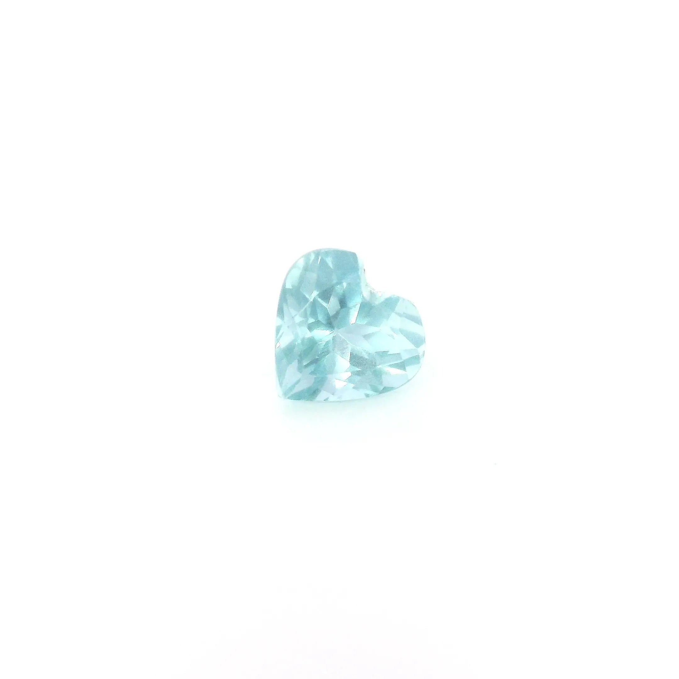 0.75ct Heart Natural Aquamarine (Colour Blue, Clarity Eye Clean, Cut Faceted)