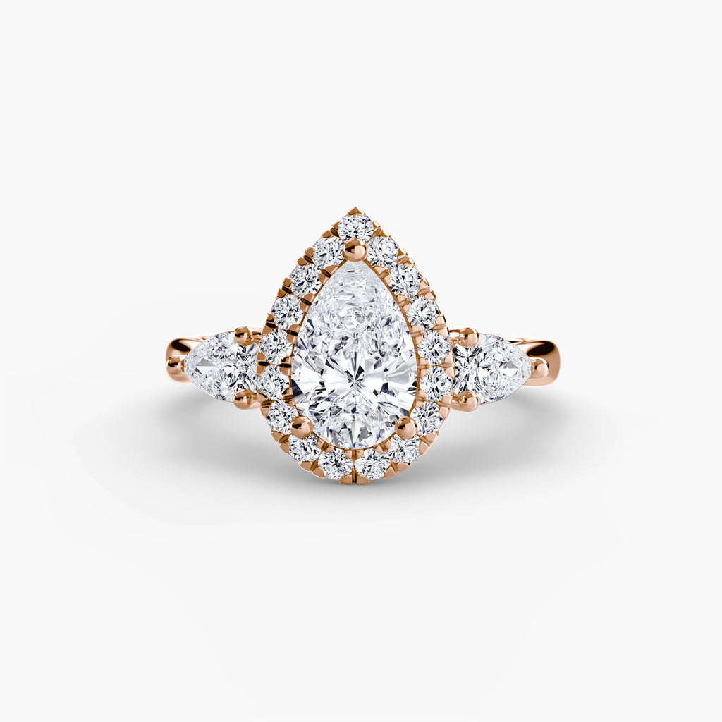 Trinity Three Stone Halo