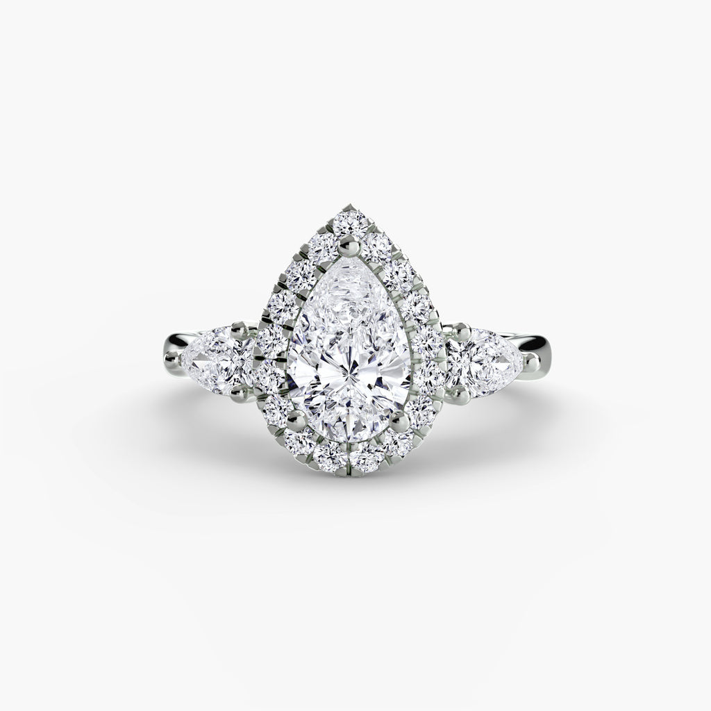 Trinity Three Stone Halo