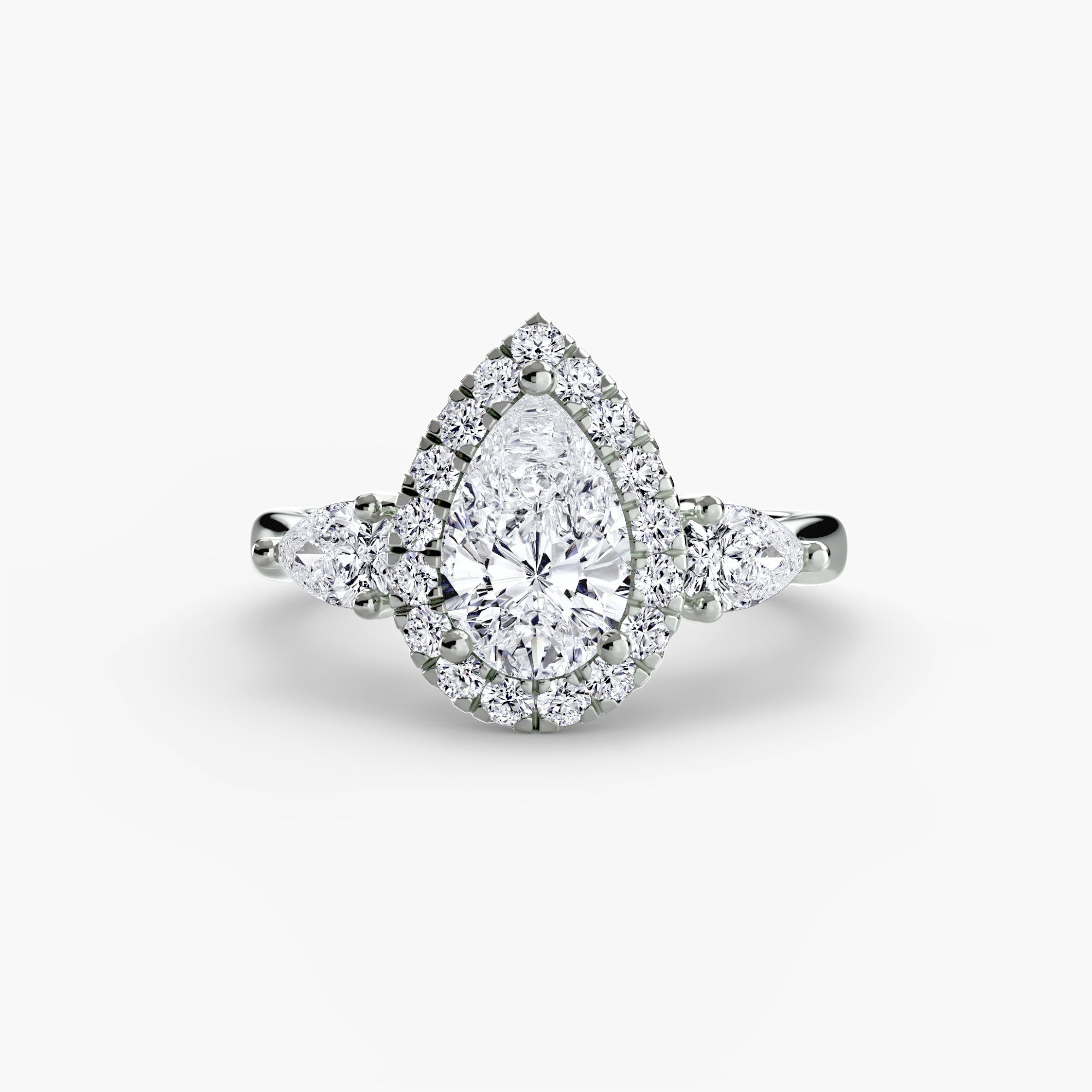 Trinity Three Stone Halo