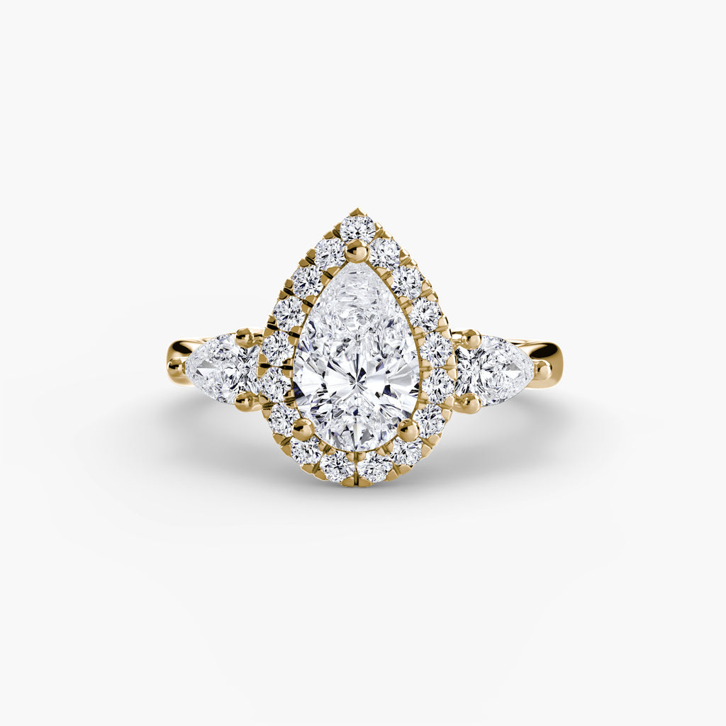 Trinity Three Stone Halo