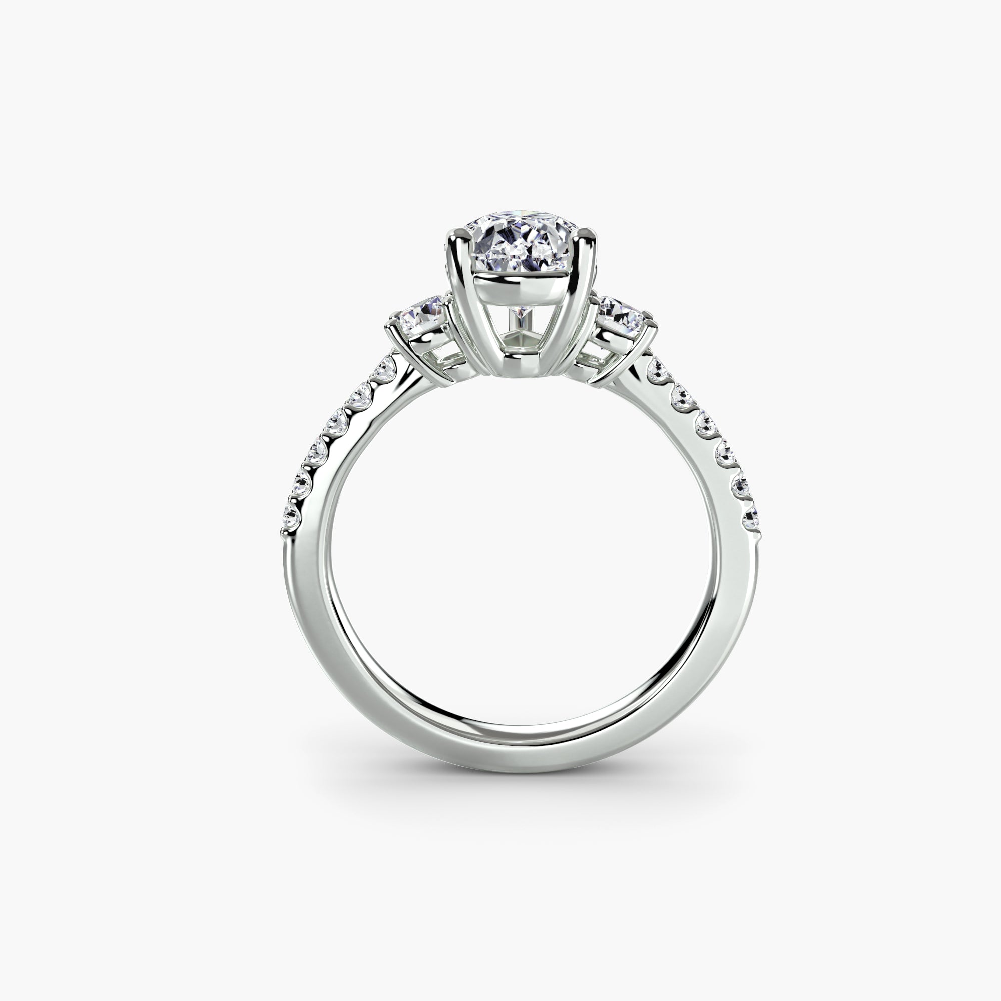 Trinity Three Stone Pavé