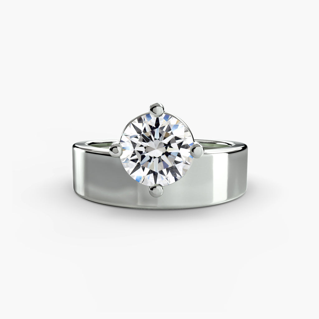 Winston Wide Band Solitaire