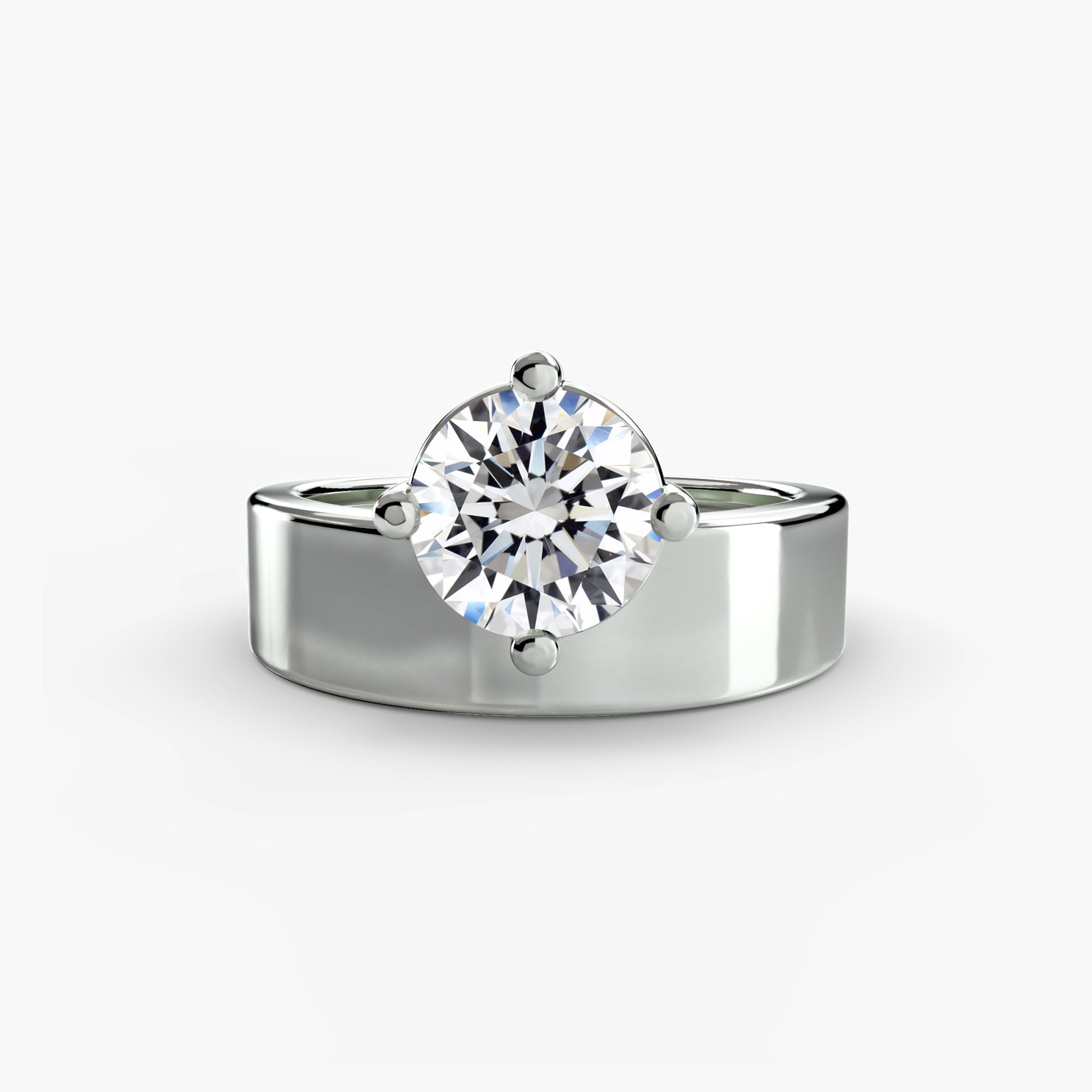 Winston Wide Band Solitaire