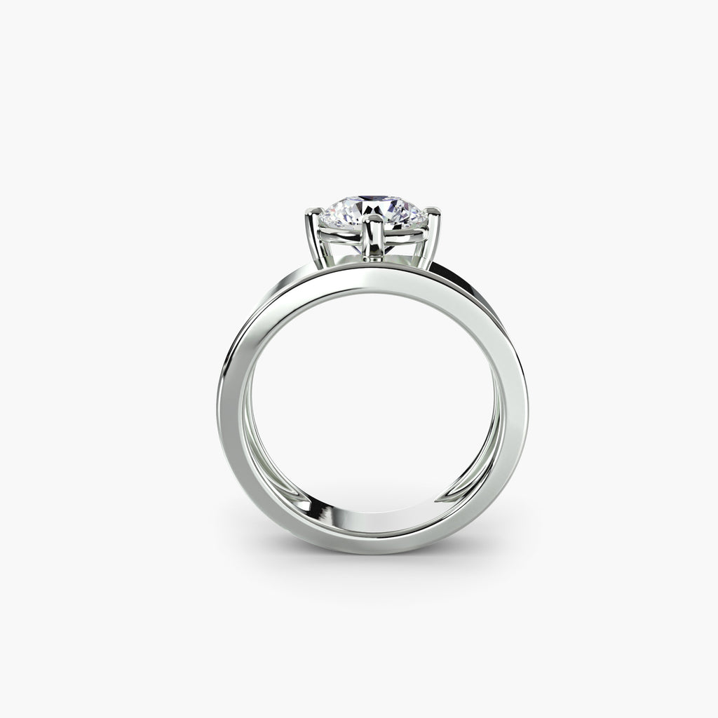 Winston Wide Band Solitaire