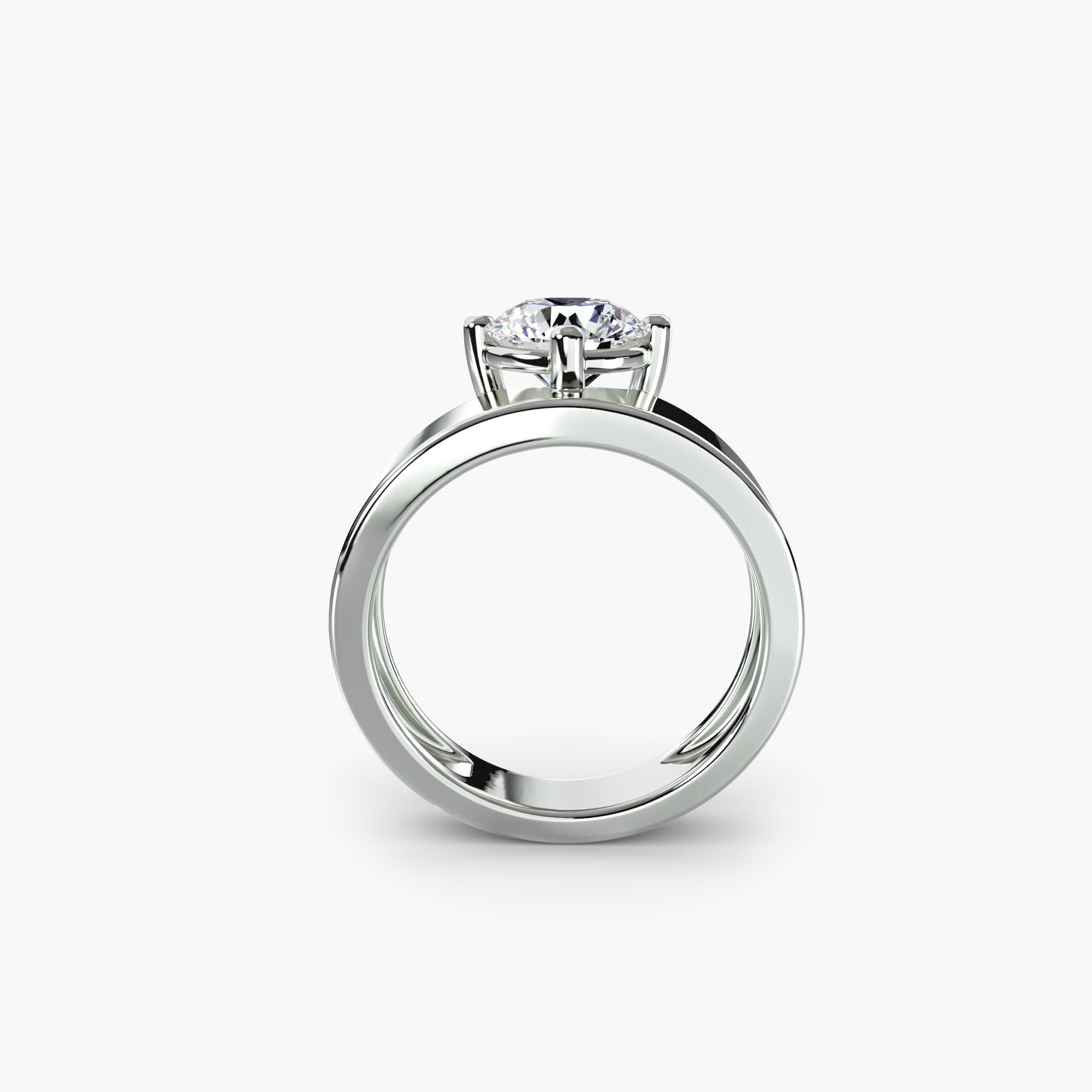 Winston Wide Band Solitaire