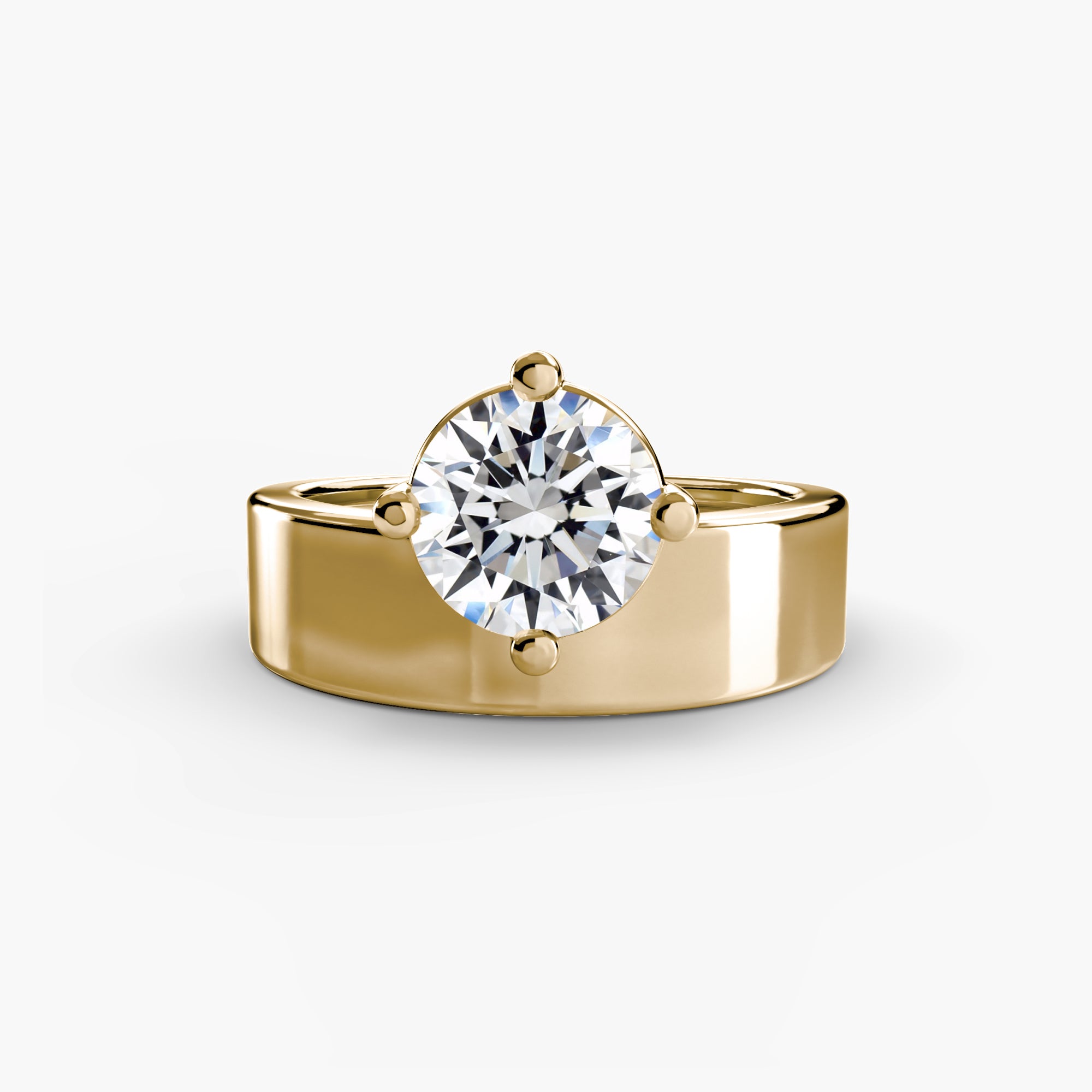 Winston Wide Band Solitaire