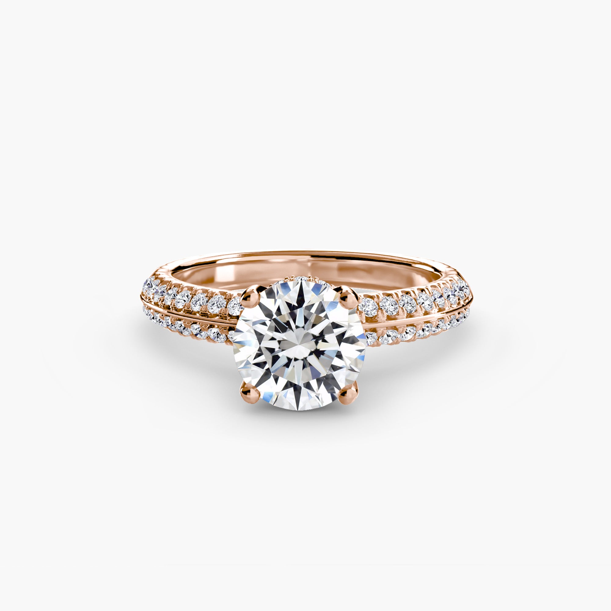 Belle Hidden Halo Solitaire with Pavé