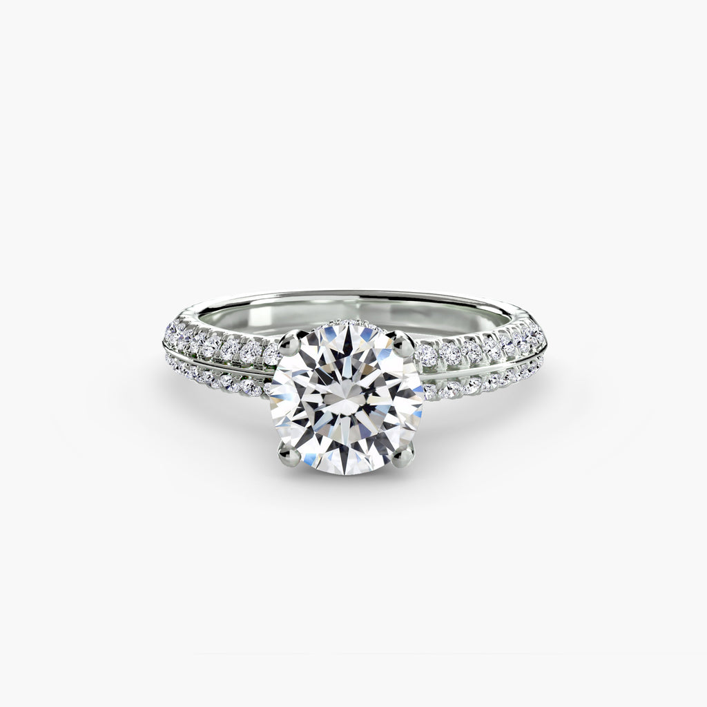 Belle Hidden Halo Solitaire with Pavé