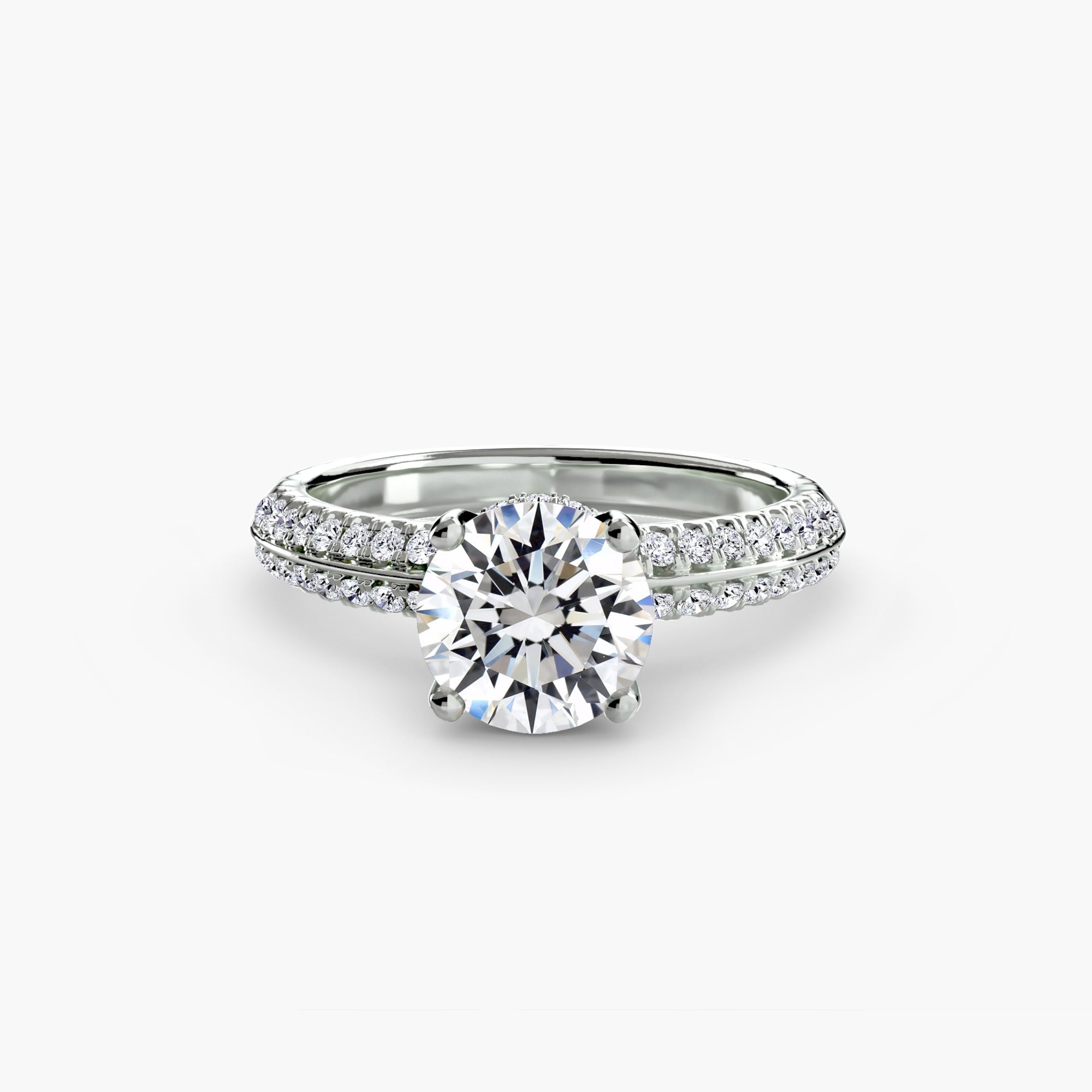 Belle Hidden Halo Solitaire with Pavé