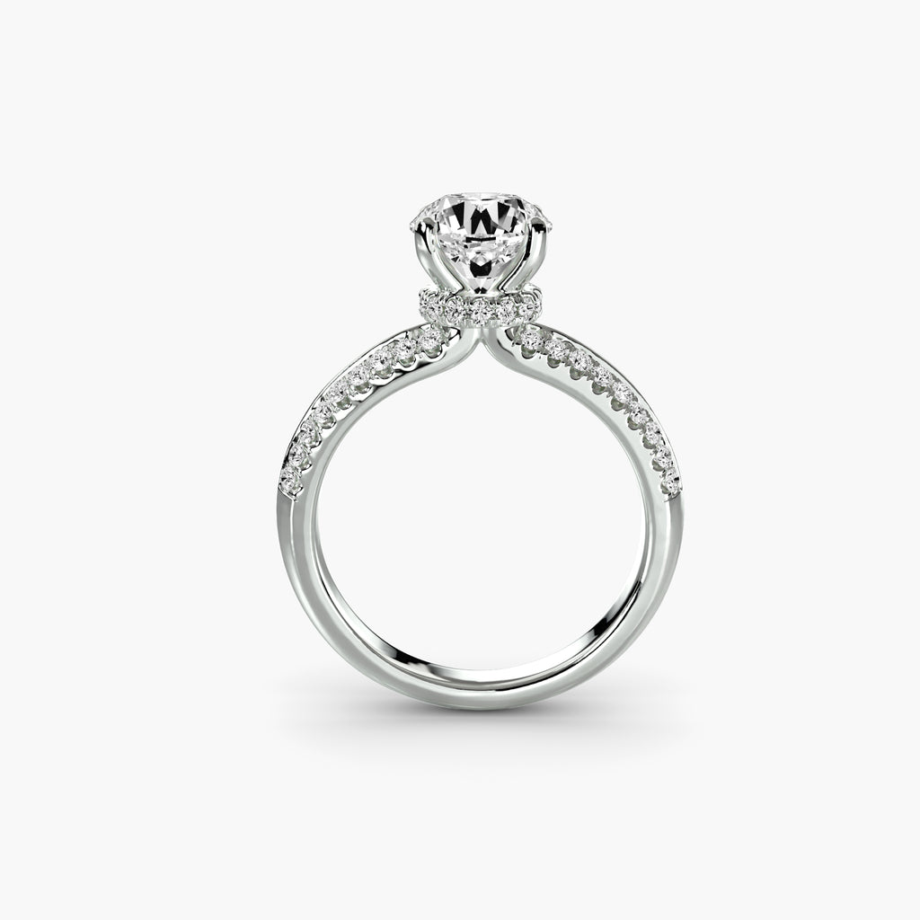 Belle Hidden Halo Solitaire with Pavé