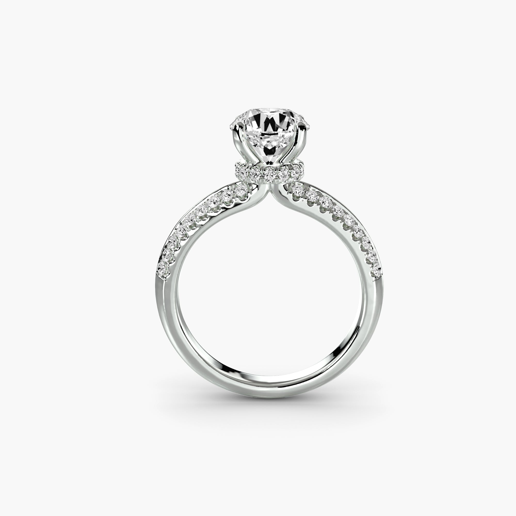 Belle Hidden Halo Solitaire with Pavé