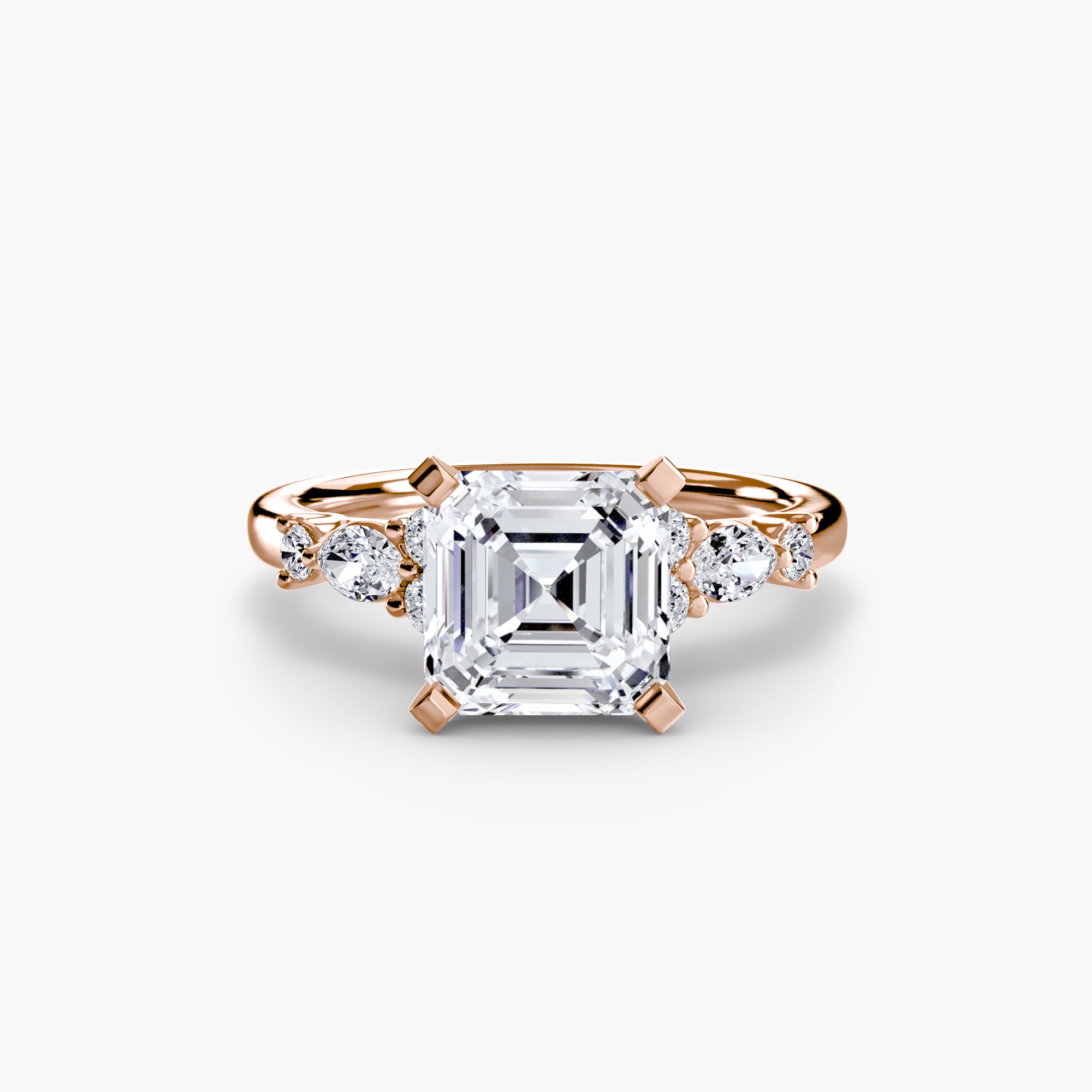 Solenne Floral Accent Solitaire