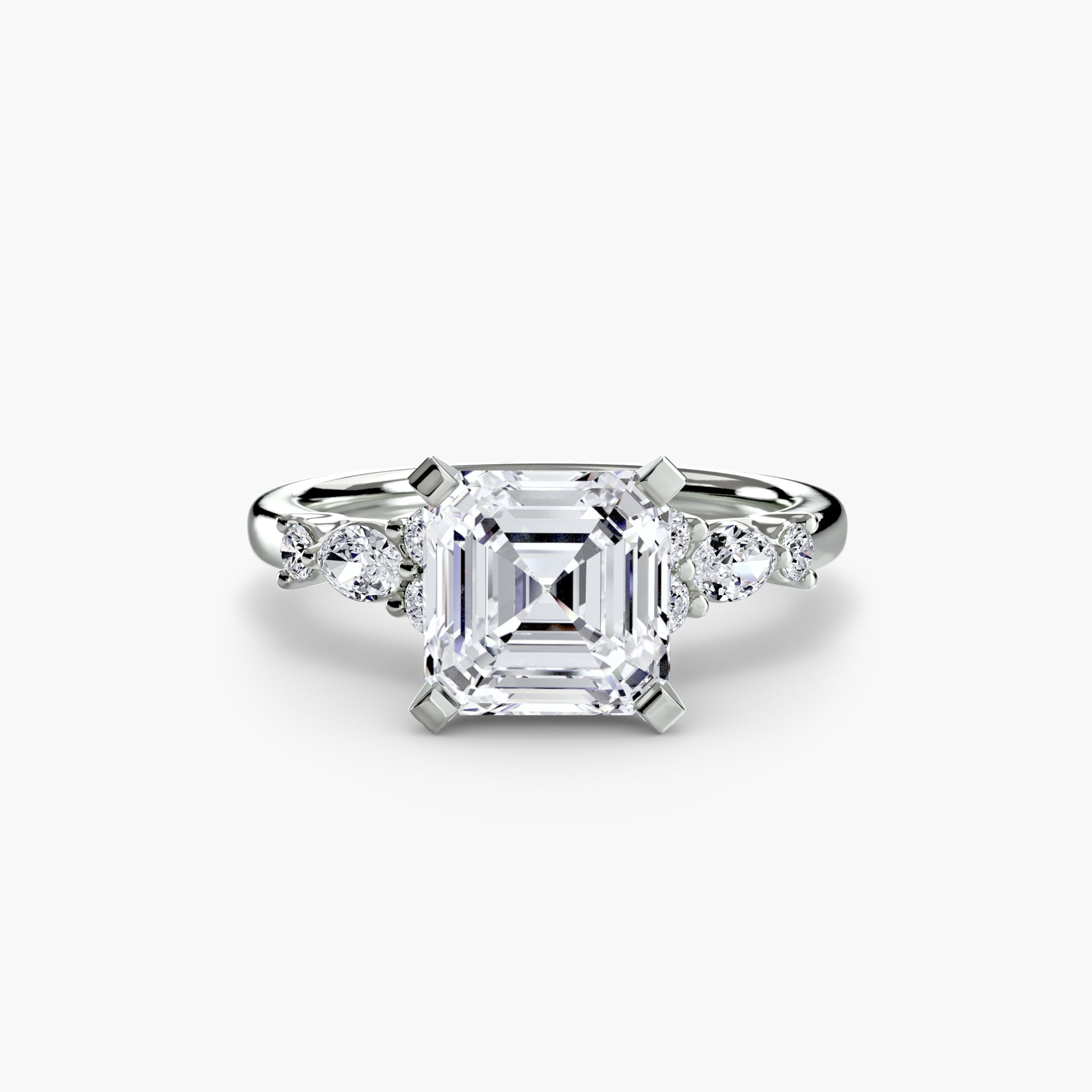 Solenne Floral Accent Solitaire