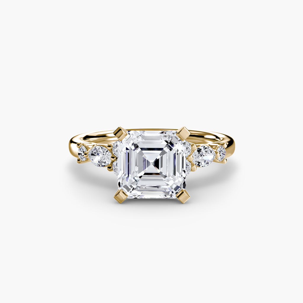Solenne Floral Accent Solitaire
