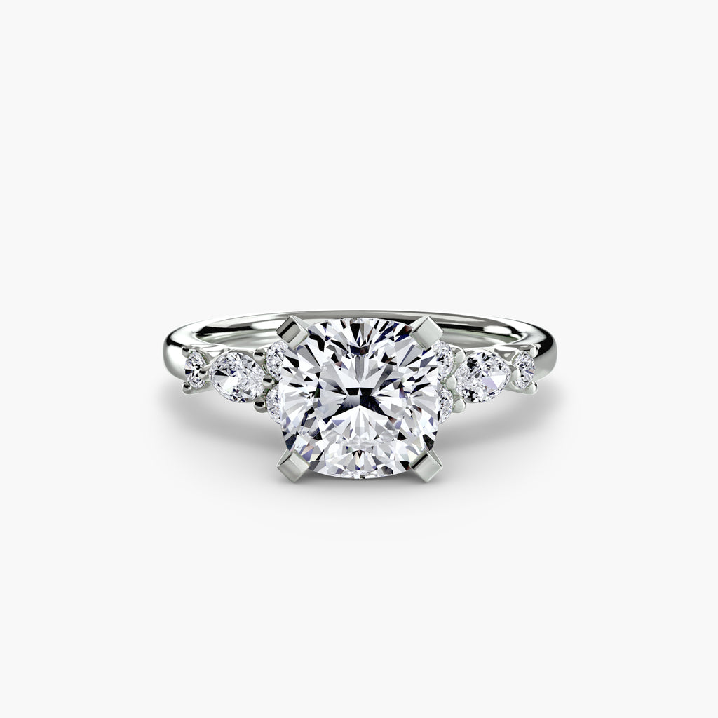 Solenne Floral Accent Solitaire
