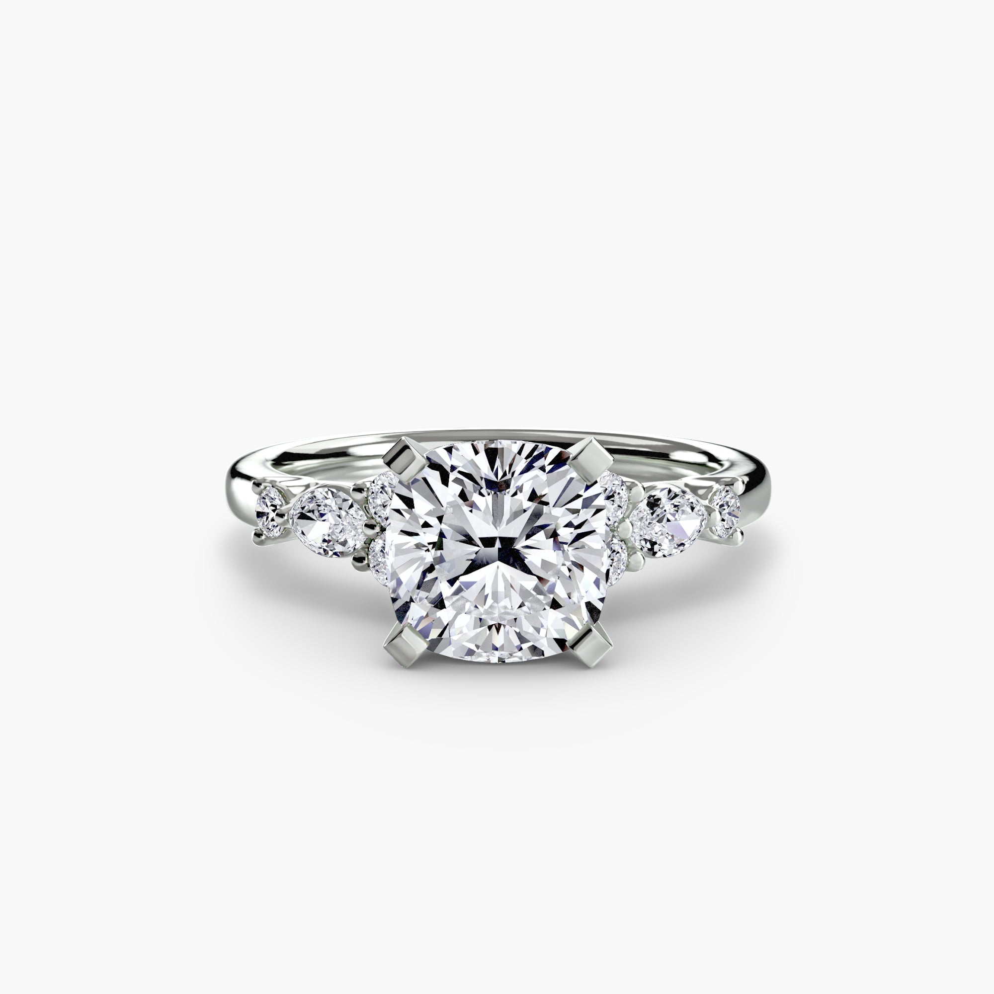 Solenne Floral Accent Solitaire