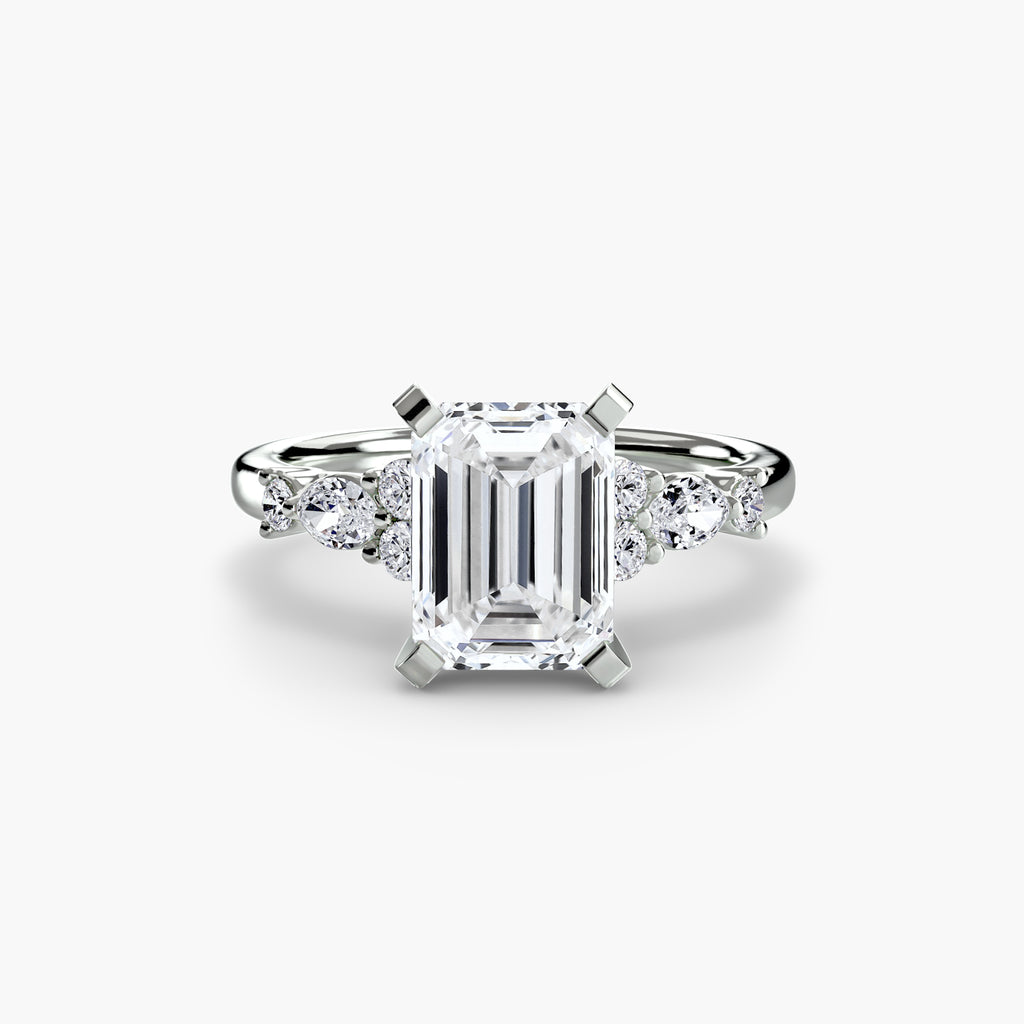 Solenne Floral Accent Solitaire