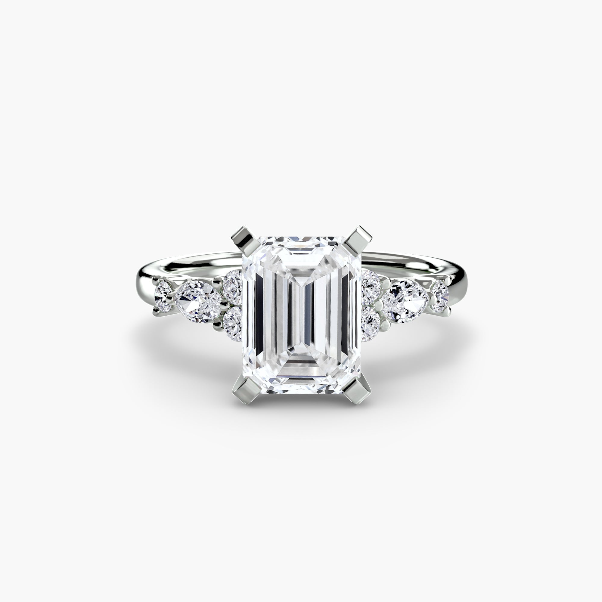 Solenne Floral Accent Solitaire