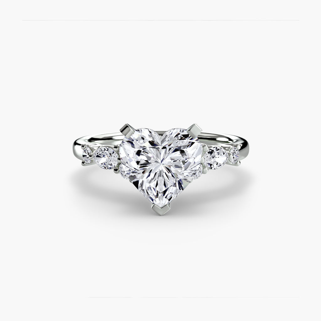 Solenne Floral Accent Solitaire