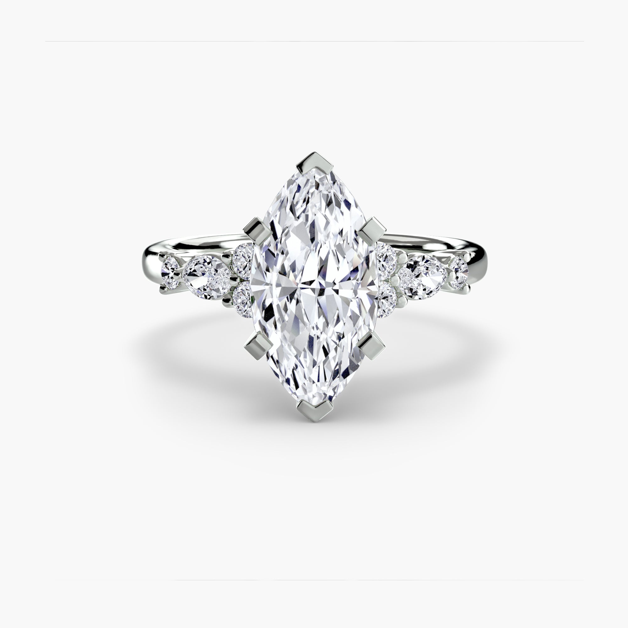 Solenne Floral Accent Solitaire