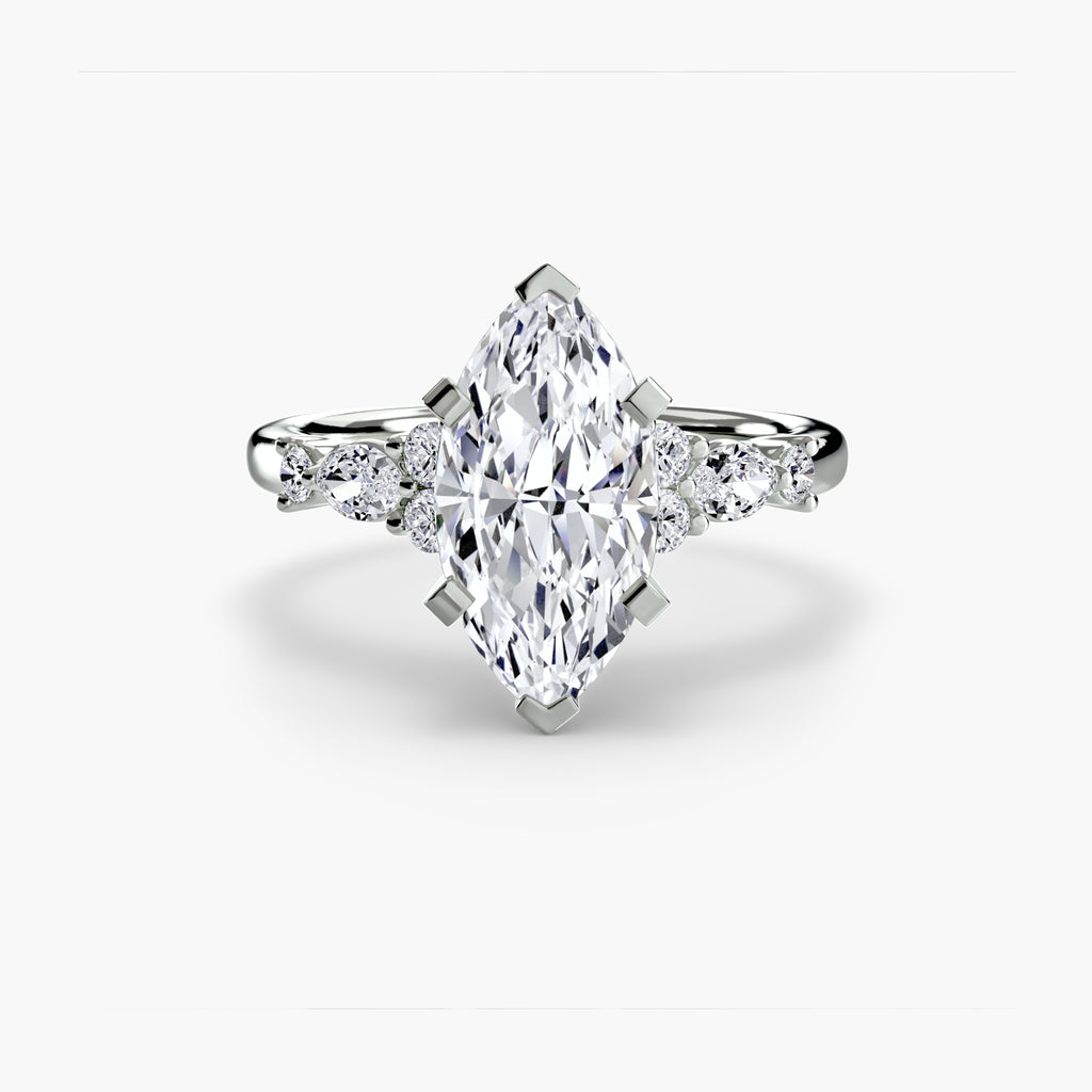 Solenne Floral Accent Solitaire