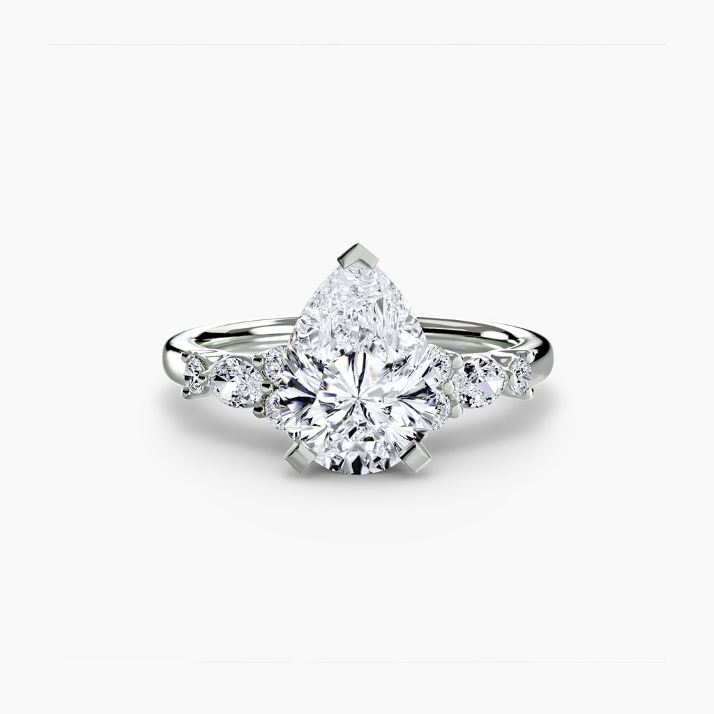 Solenne Floral Accent Solitaire
