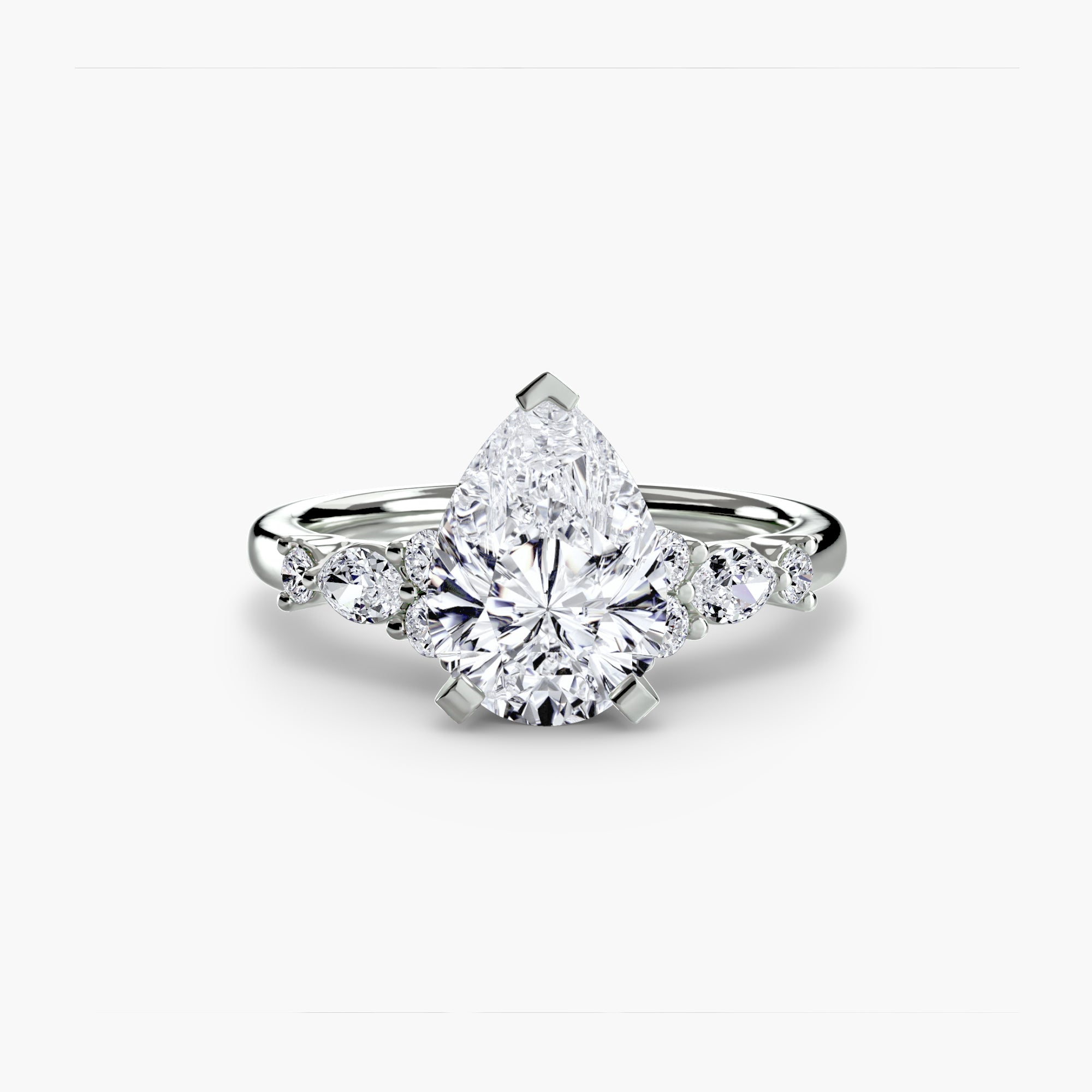 Solenne Floral Accent Solitaire