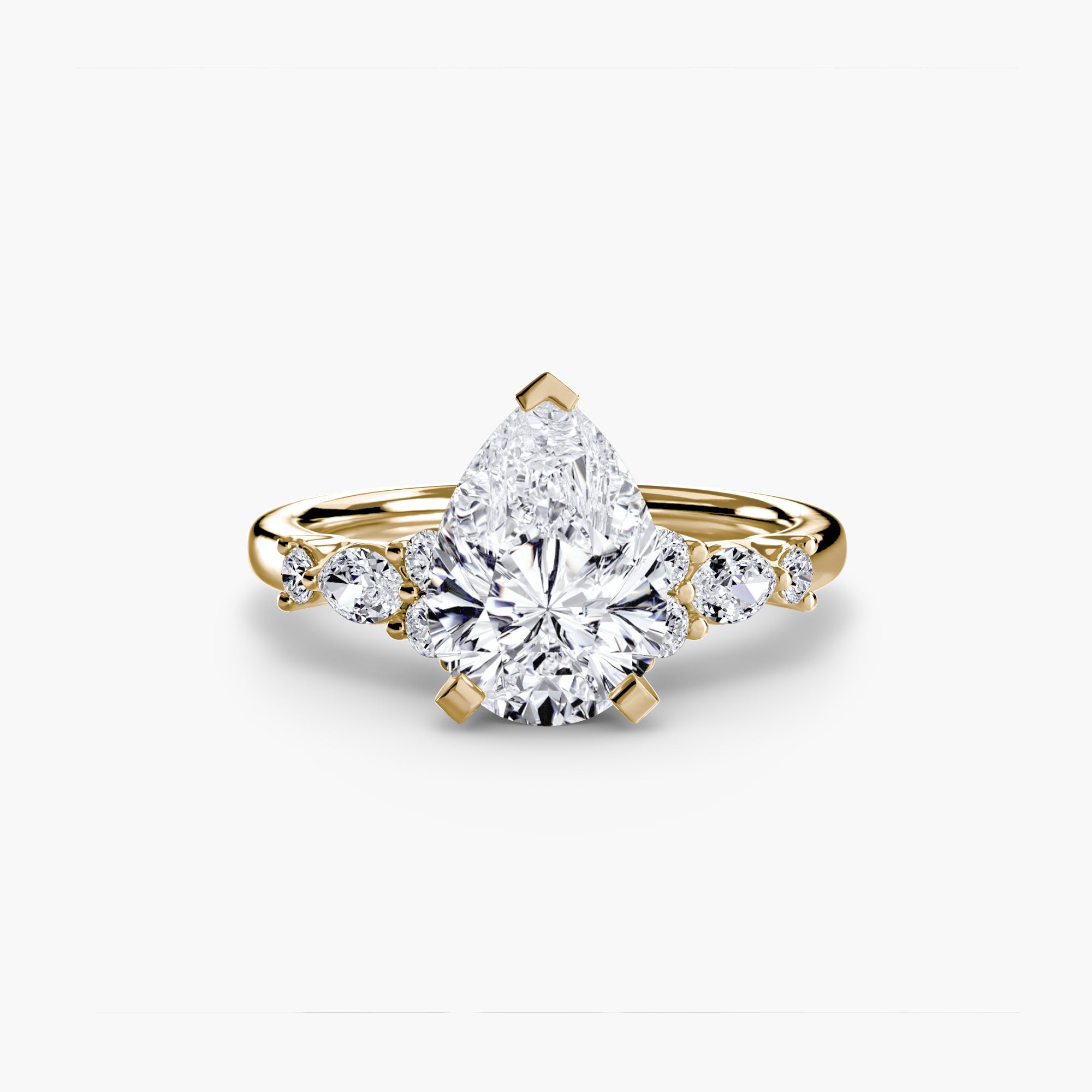 Solenne Floral Accent Solitaire