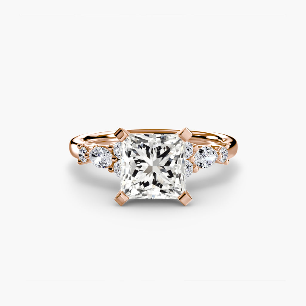 Solenne Floral Accent Solitaire
