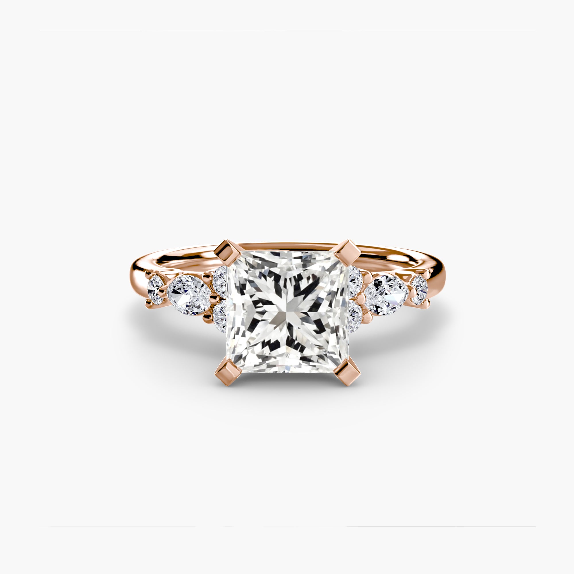 Solenne Floral Accent Solitaire