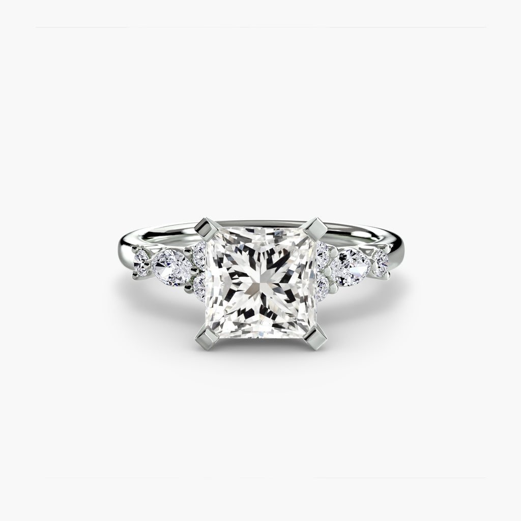 Solenne Floral Accent Solitaire