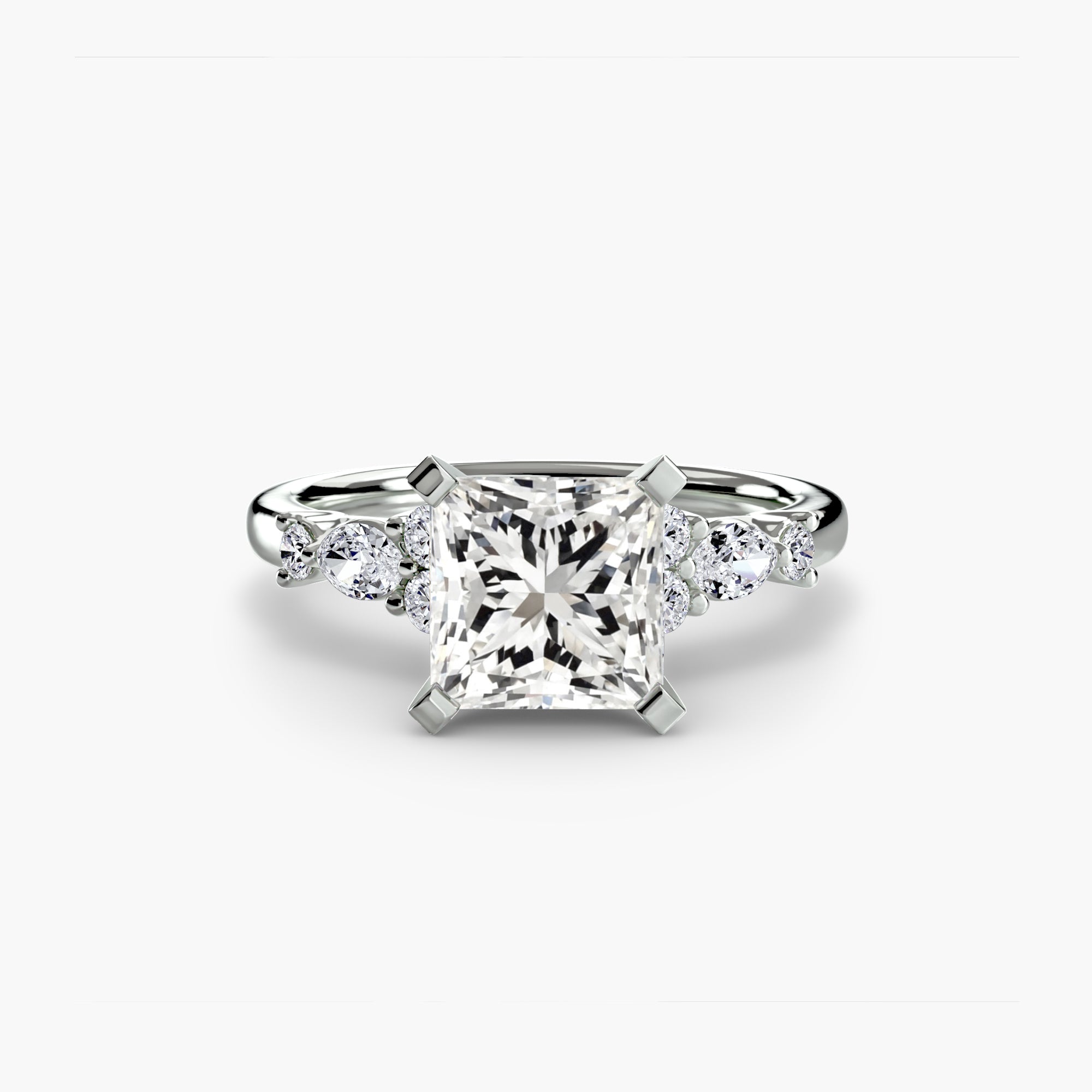 Solenne Floral Accent Solitaire