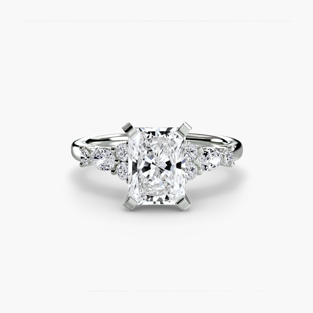 Solenne Floral Accent Solitaire