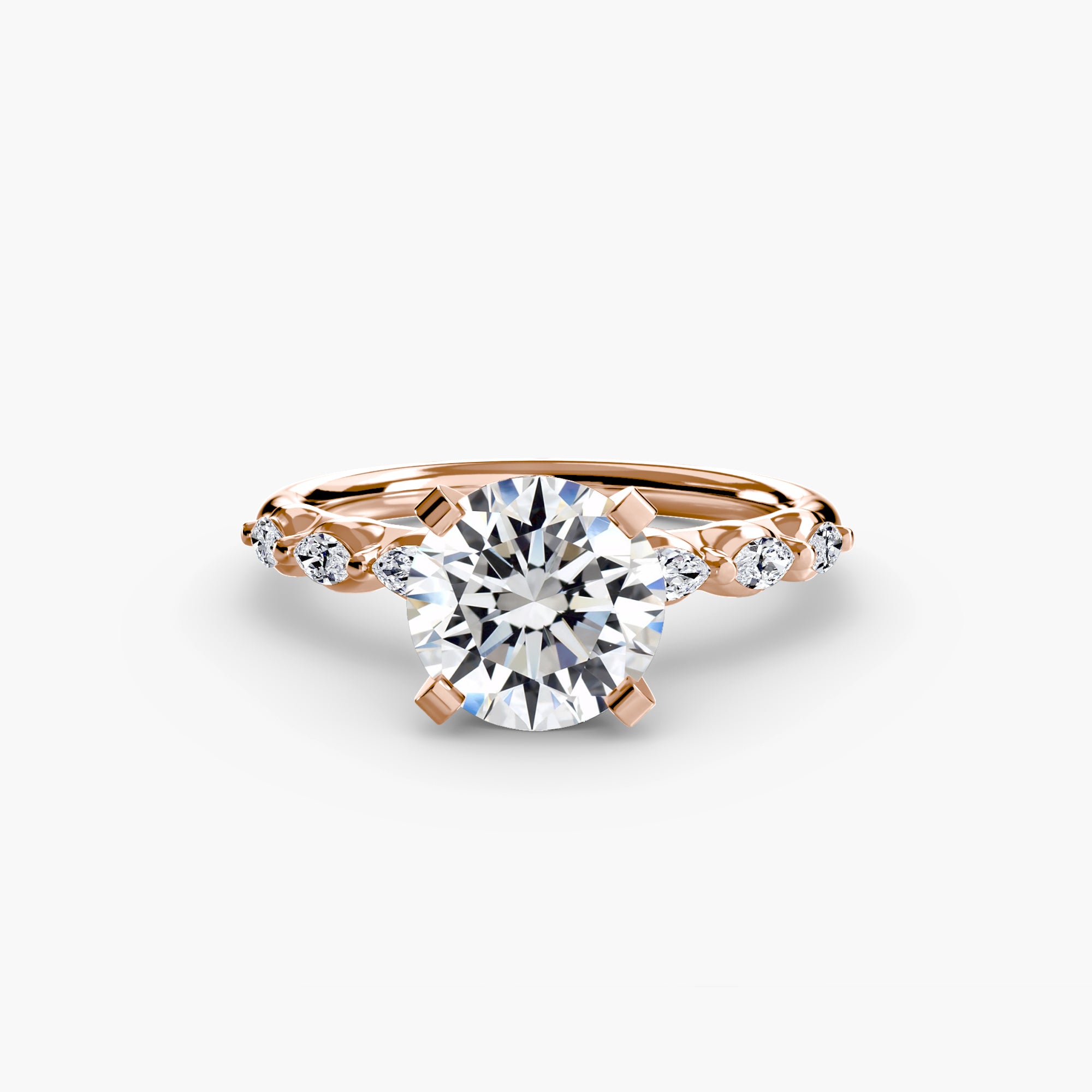 Solenne Floral Accent Solitaire