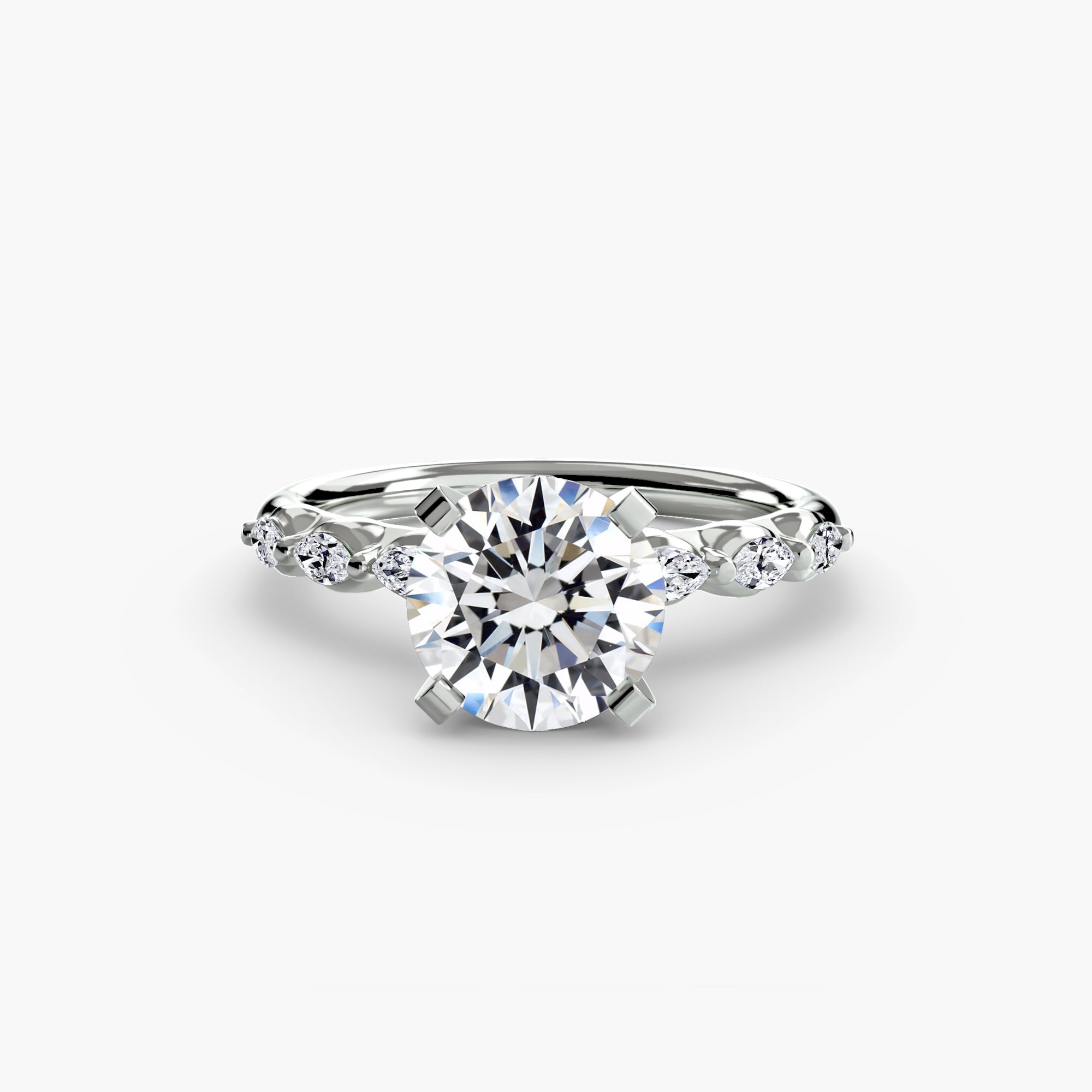 Solenne Floral Accent Solitaire