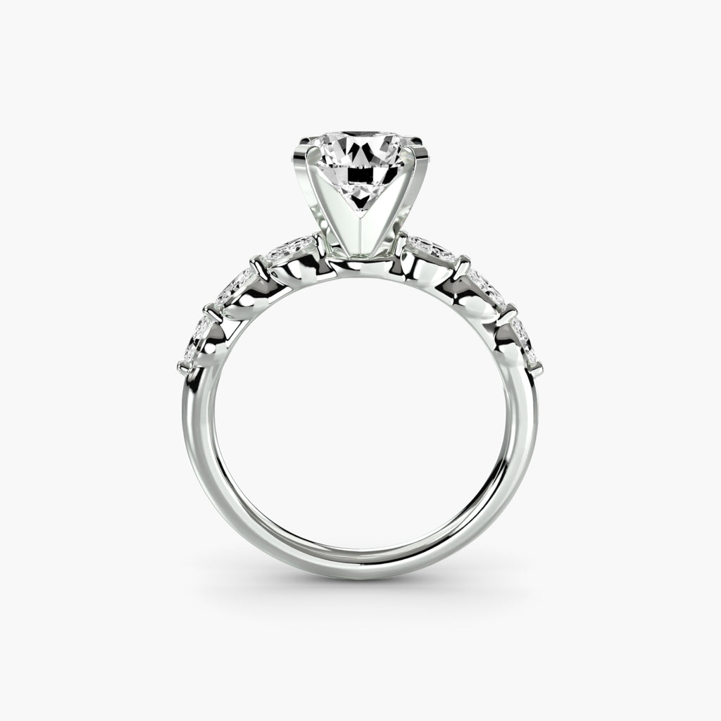 Solenne Floral Accent Solitaire