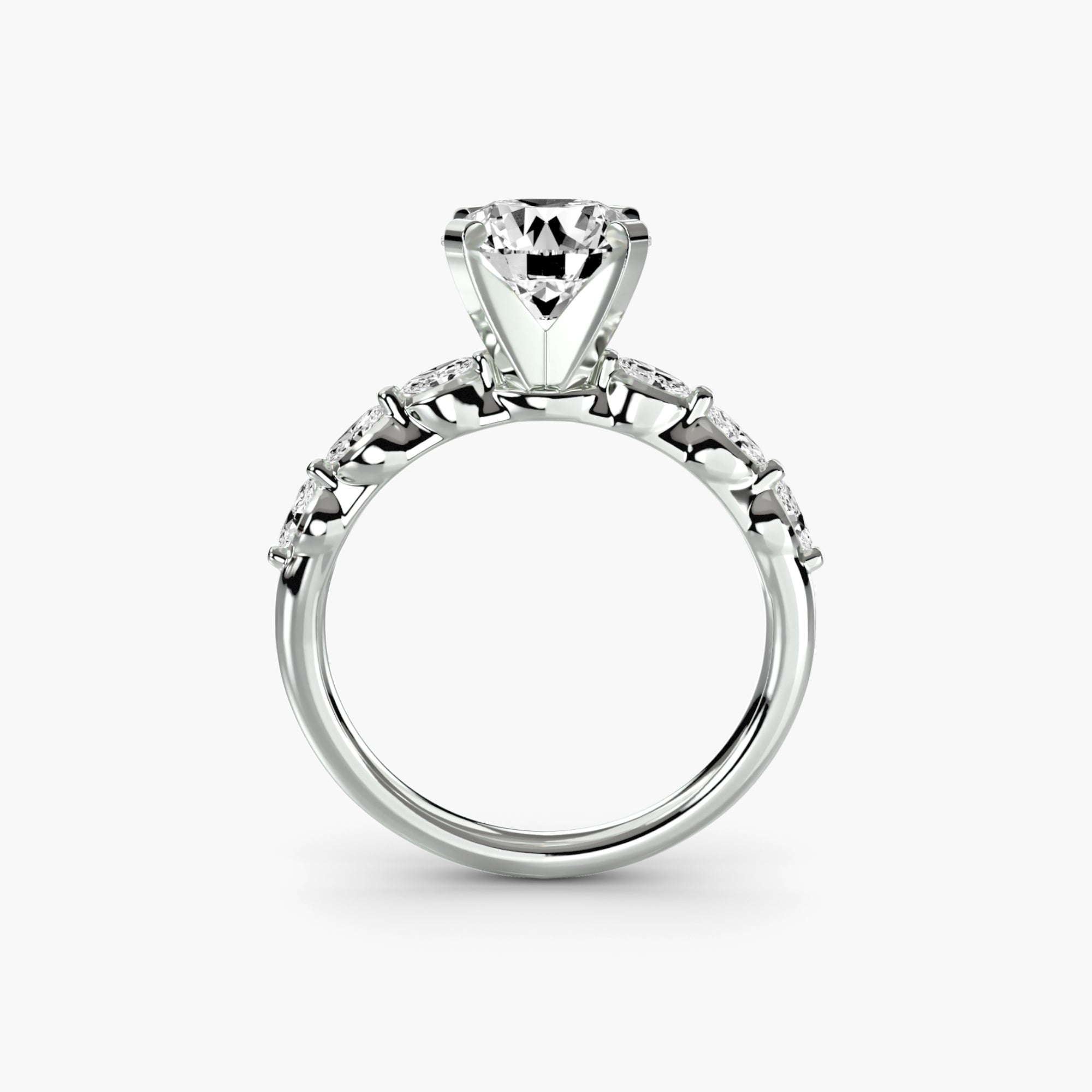 Solenne Floral Accent Solitaire