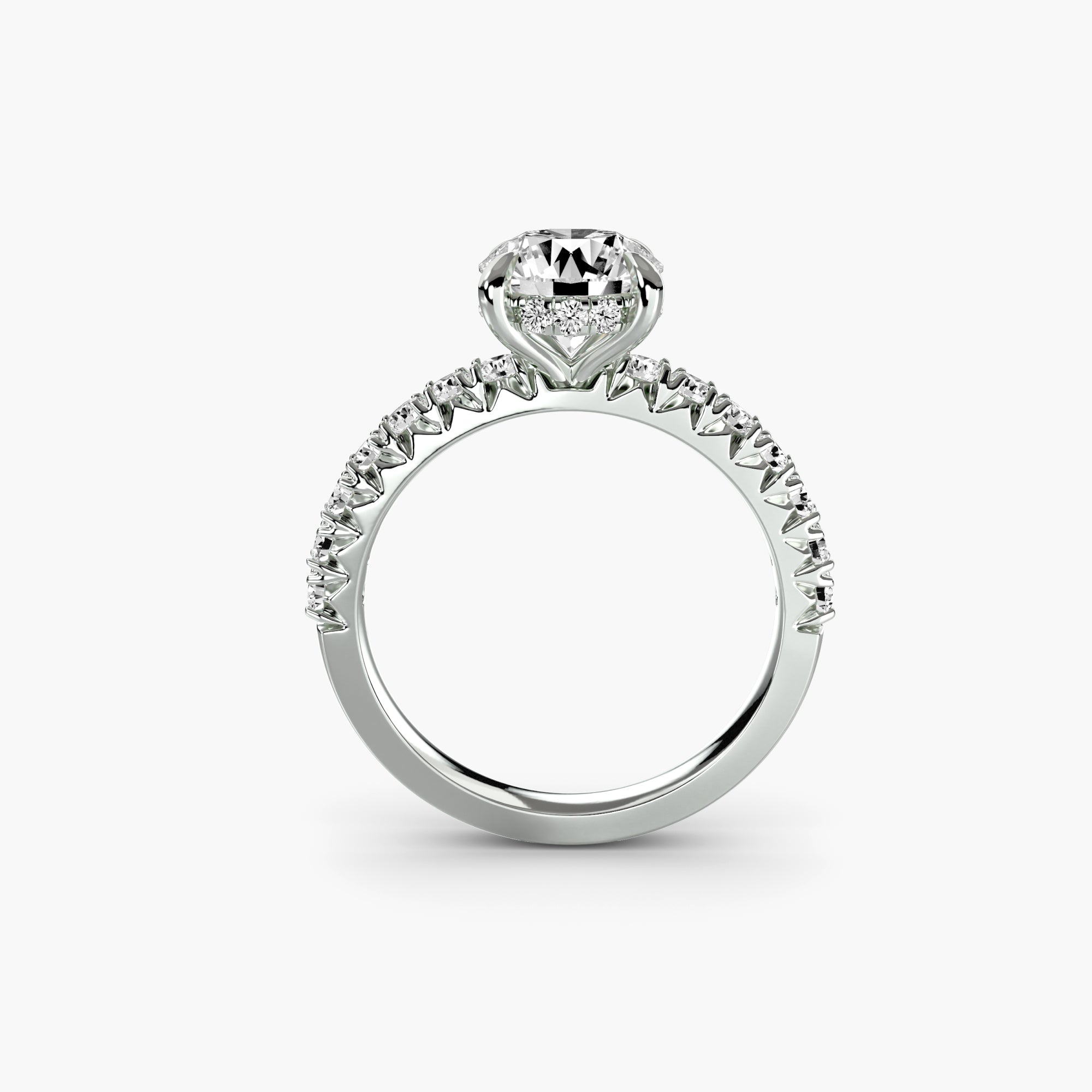 Sloane Solitaire Hidden Halo Pavé