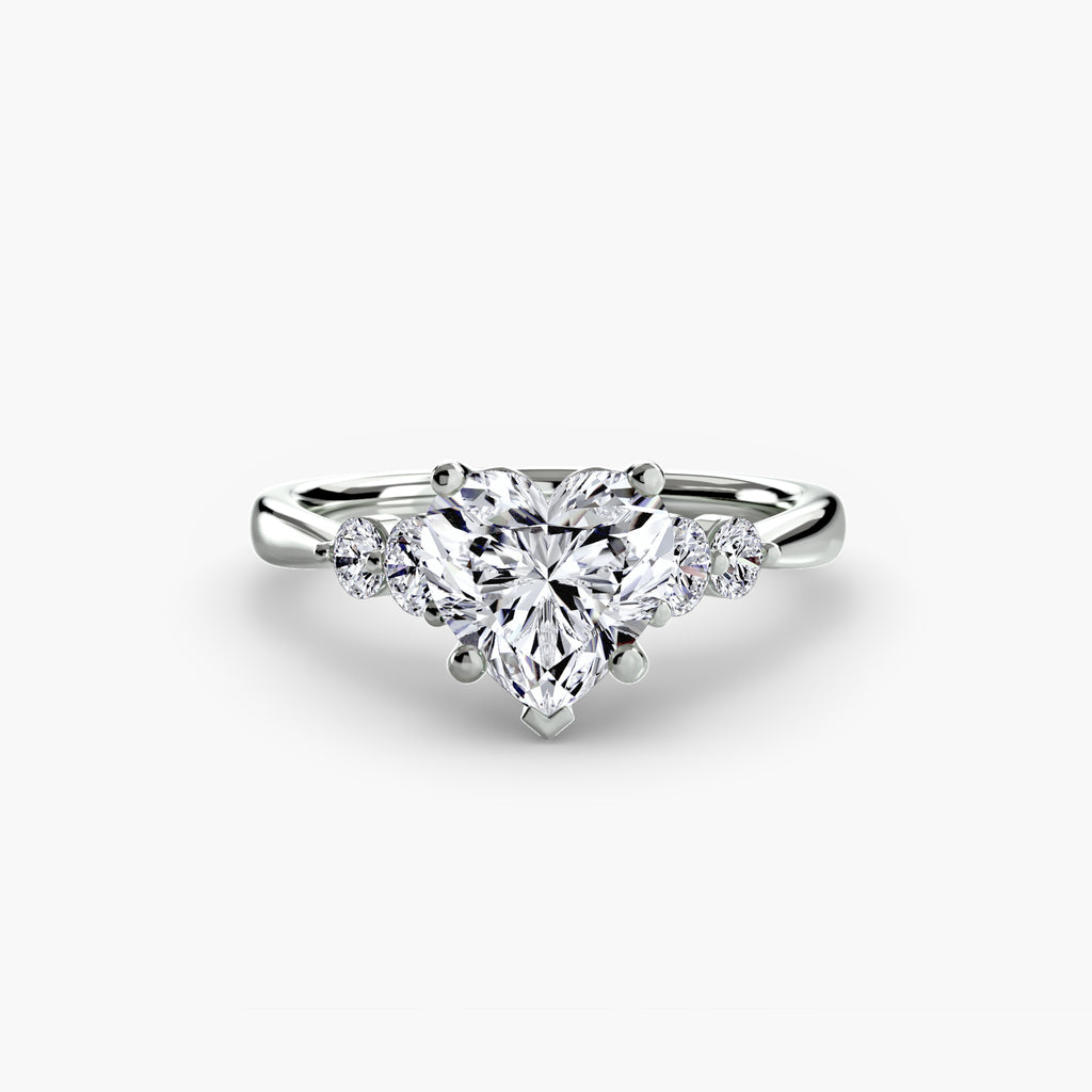 Wren Solitaire with Shoulder Accents