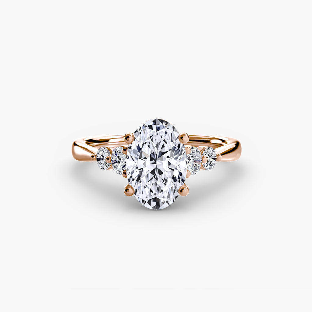 Wren Solitaire with Shoulder Accents