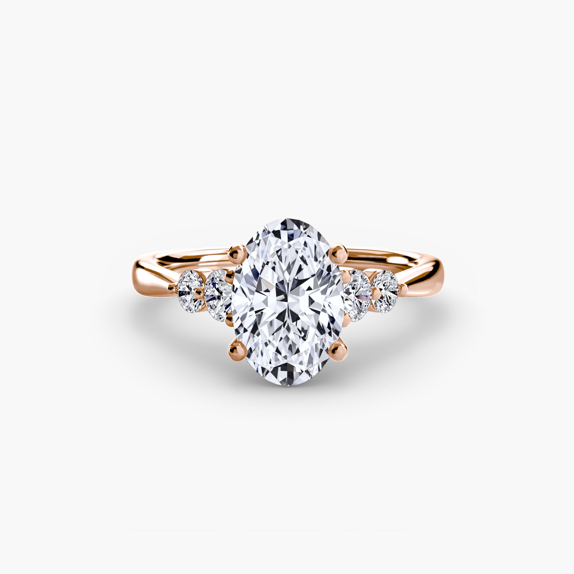 Wren Solitaire with Shoulder Accents