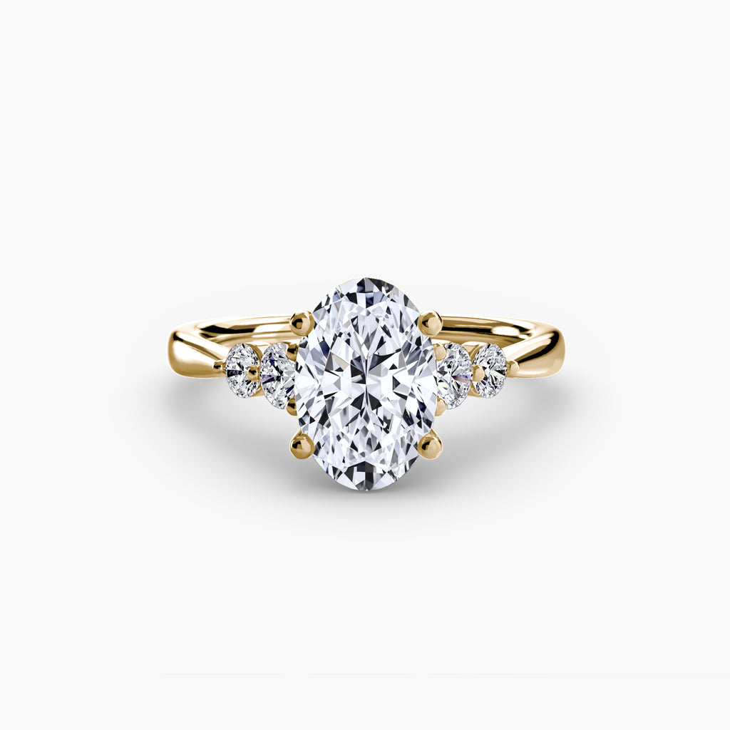 Wren Solitaire with Shoulder Accents
