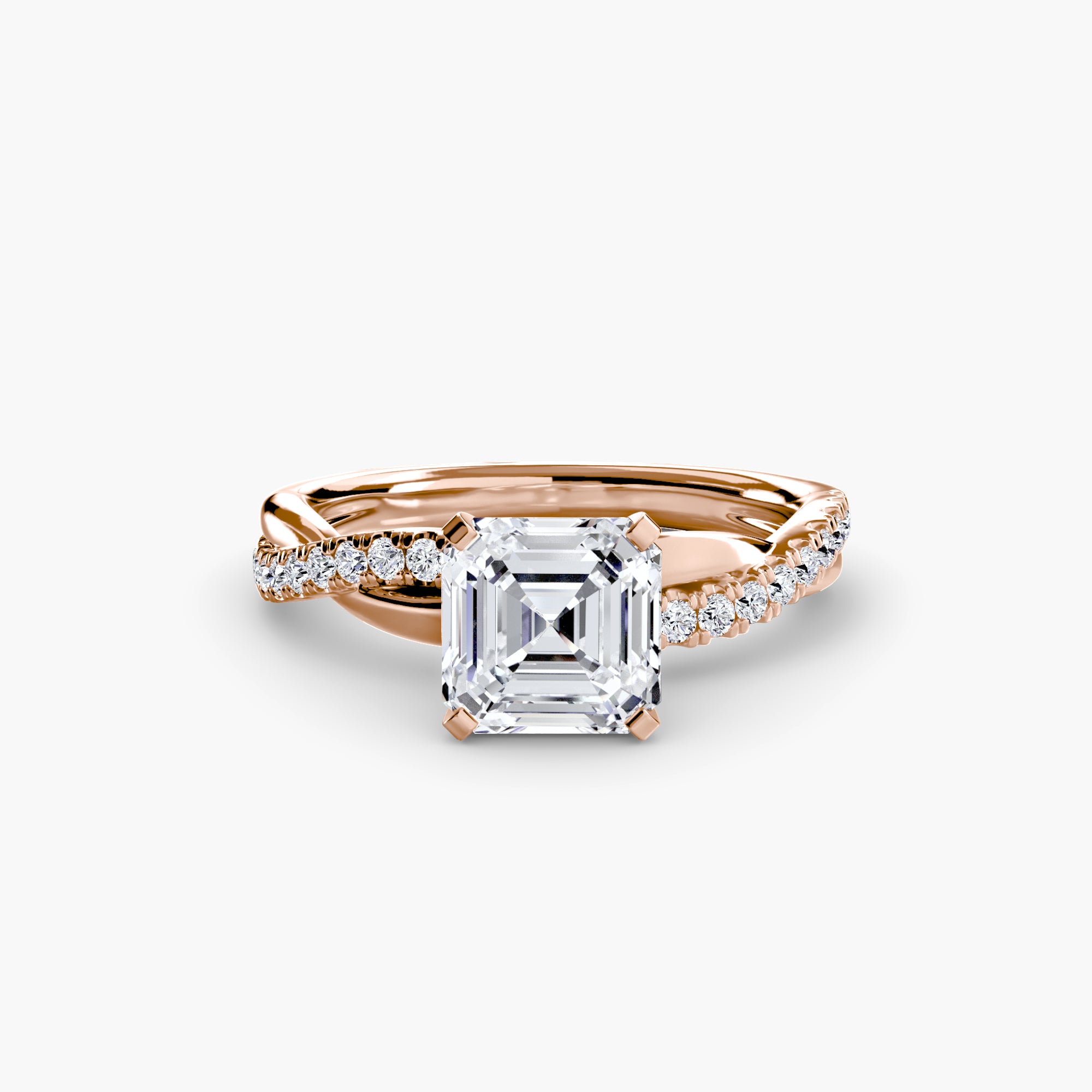 Emerald Twist Pavé Ring