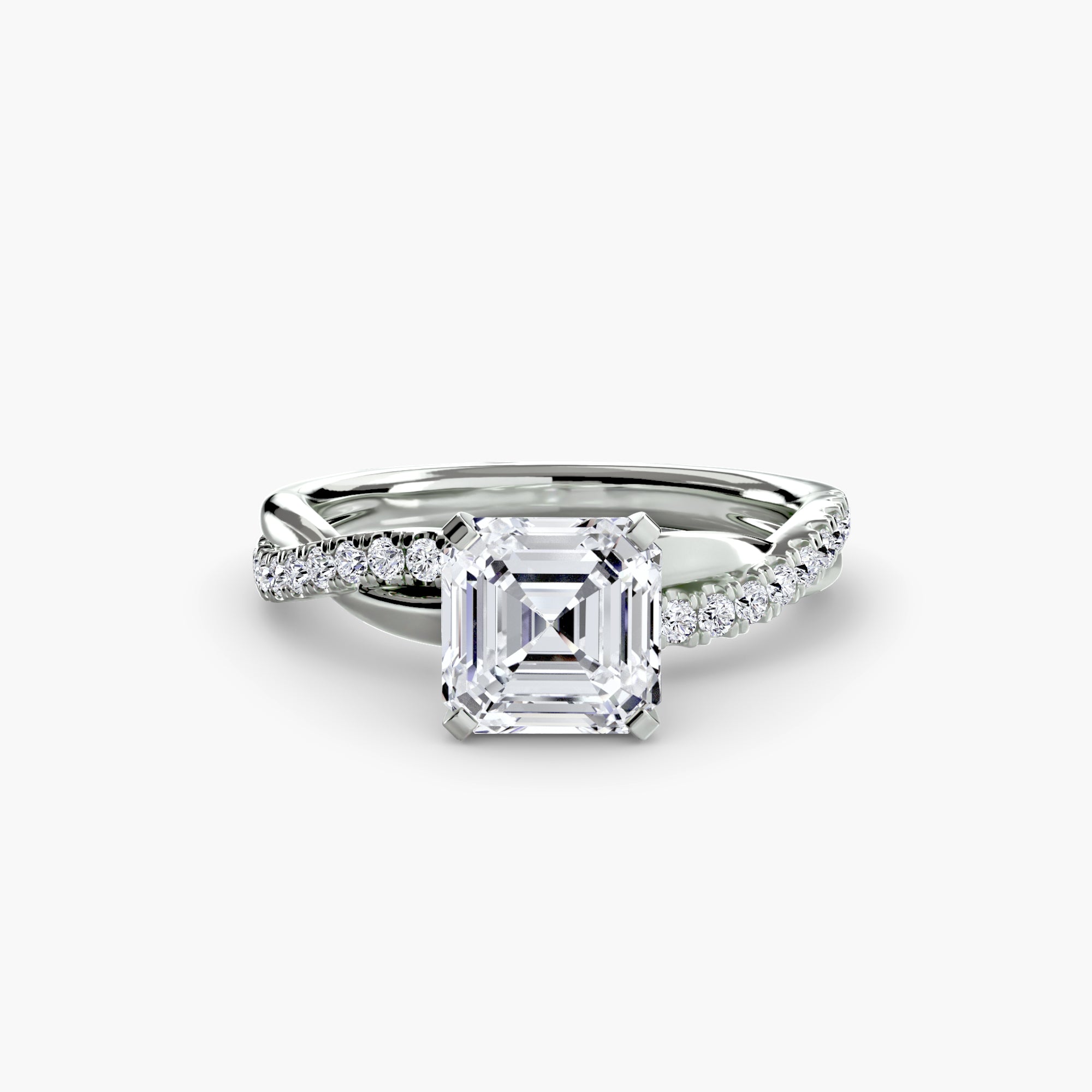 Emerald Twist Pavé Ring