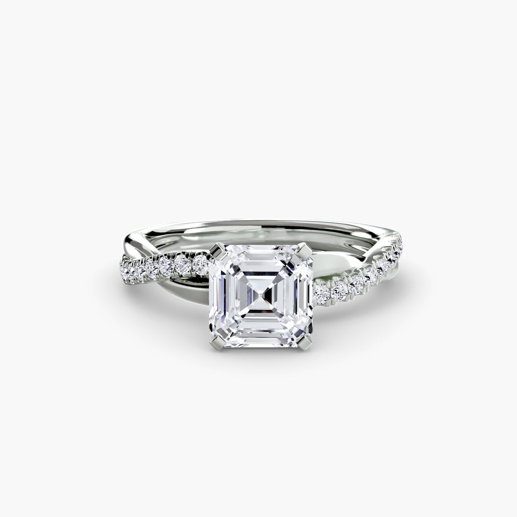 Emerald Twist Pavé Ring