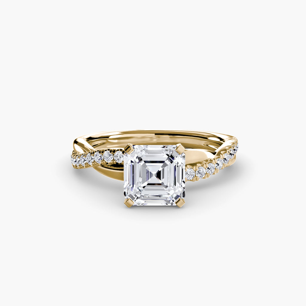 Emerald Twist Pavé Ring