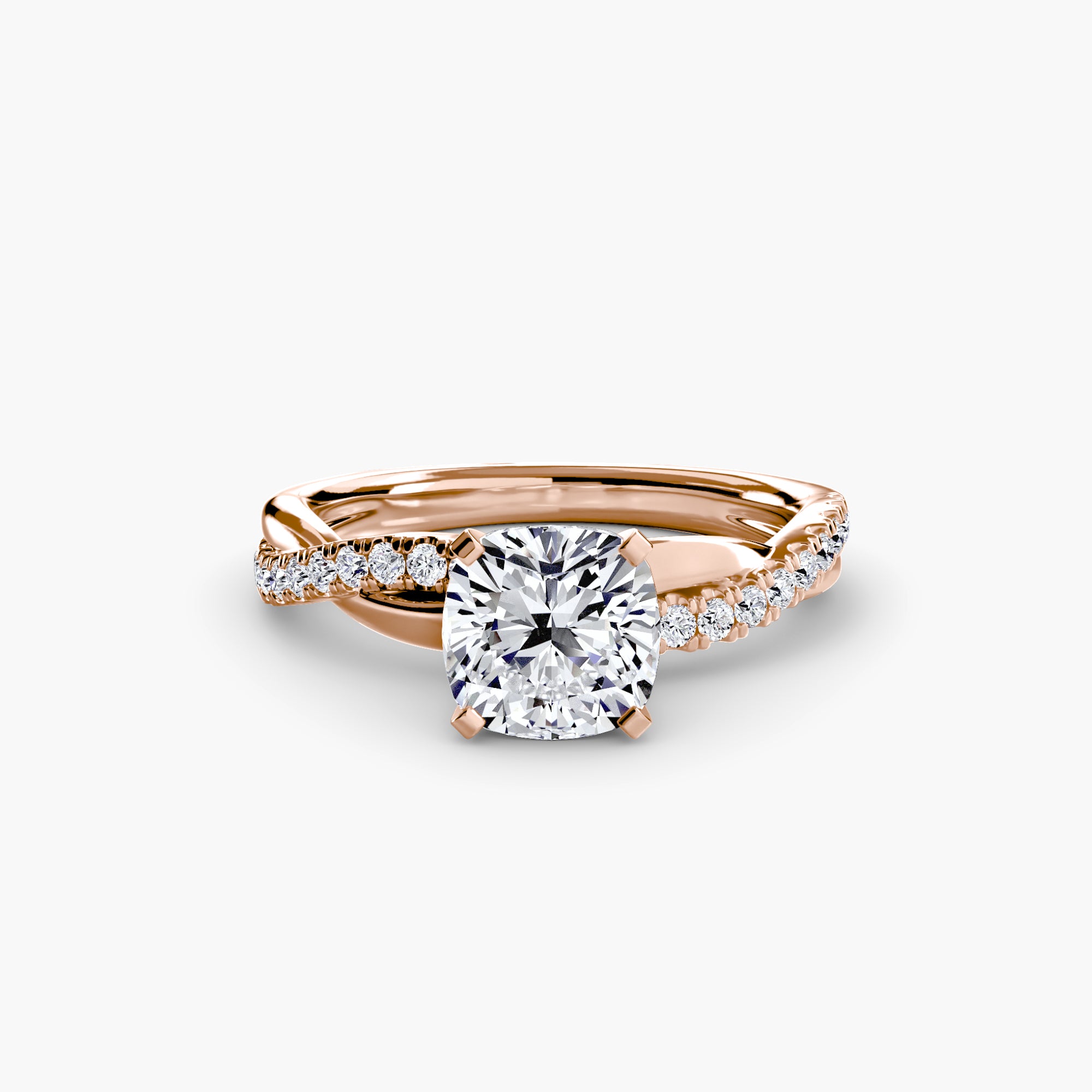 Emerald Twist Pavé Ring