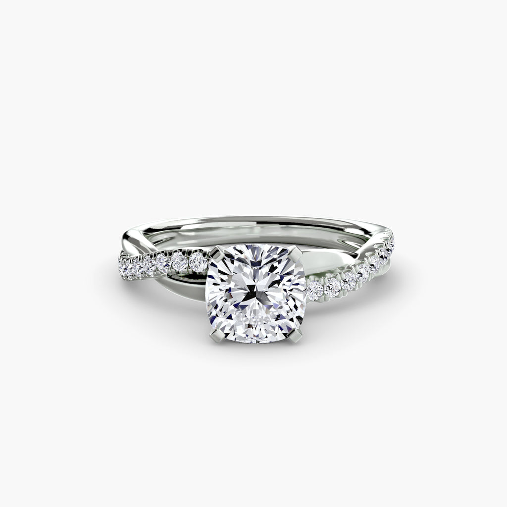 Emerald Twist Pavé Ring