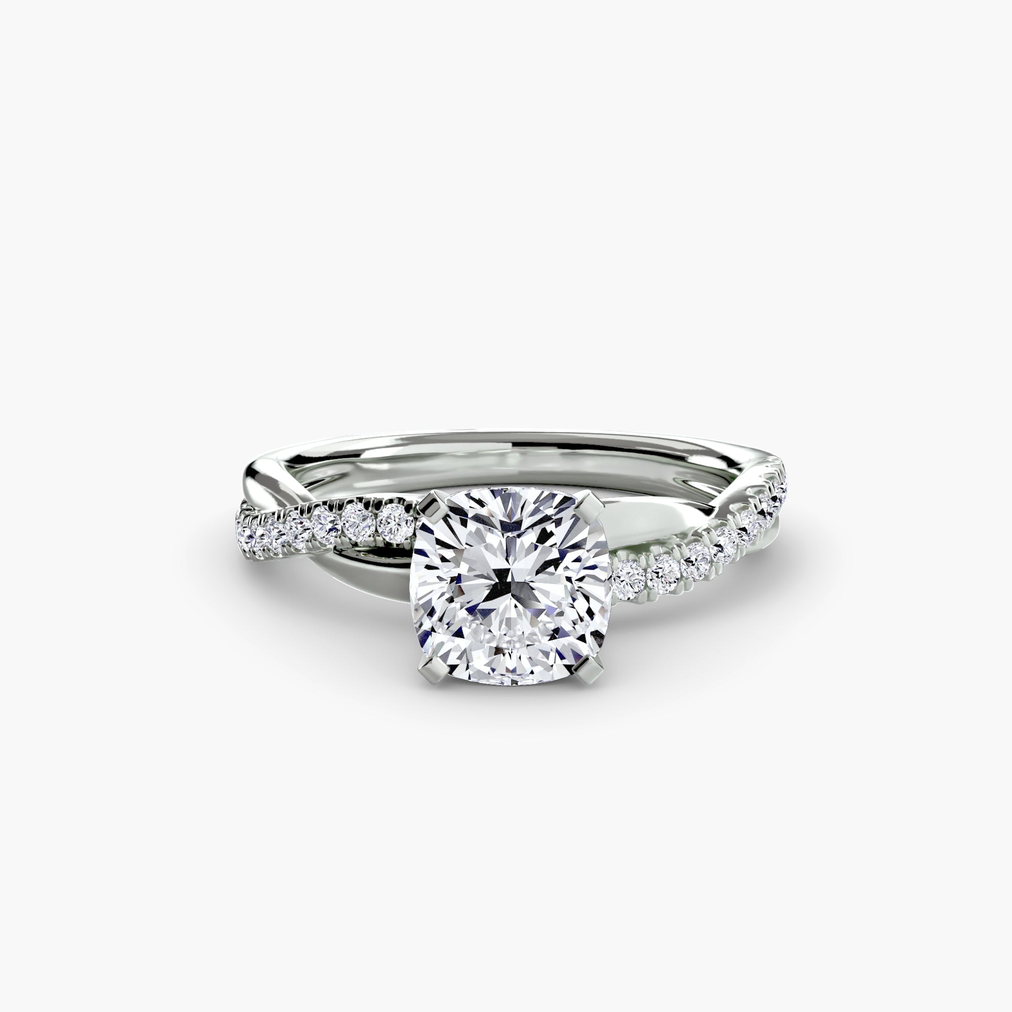Emerald Twist Pavé Ring